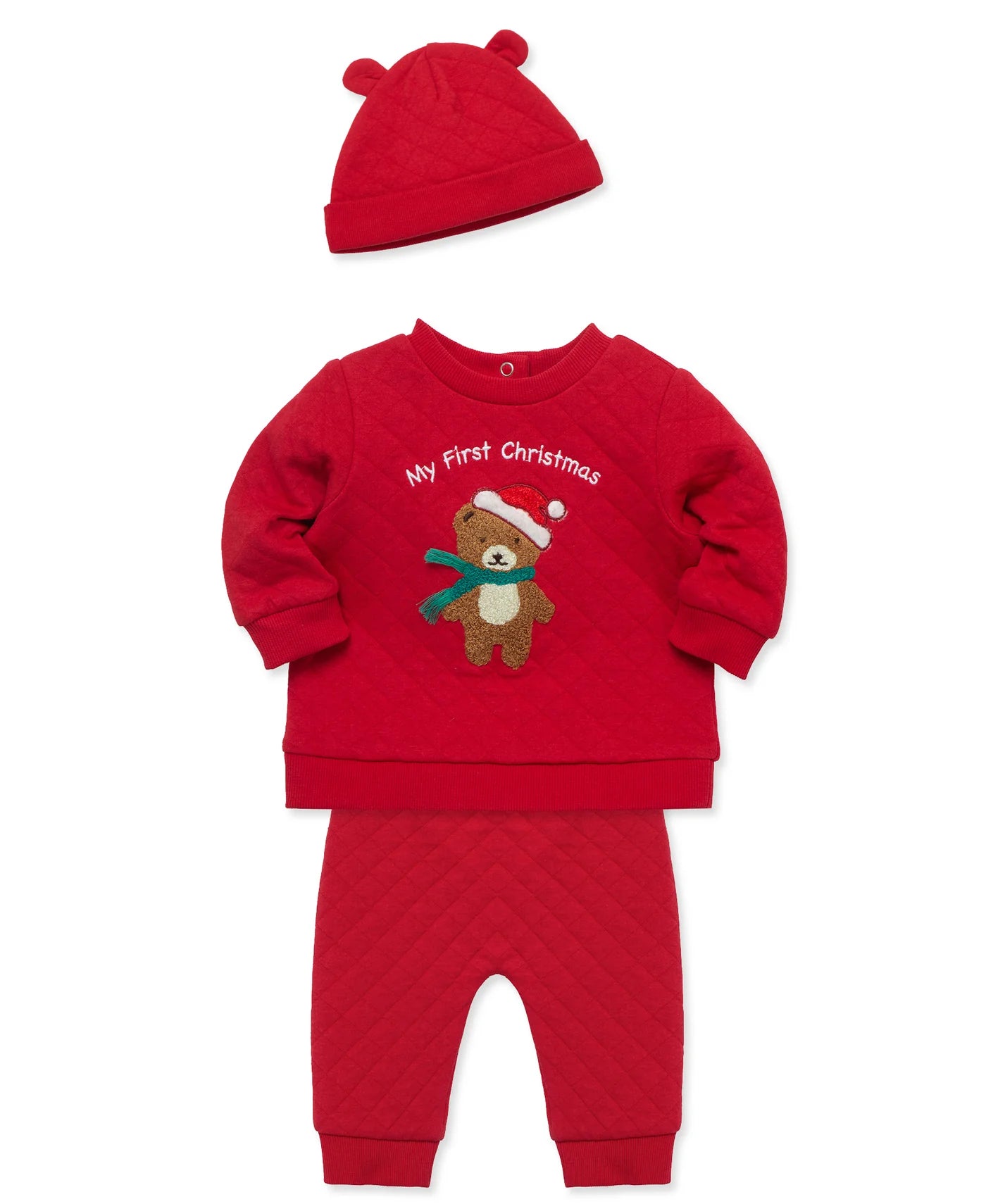 Red Holiday Bear Sweater Set