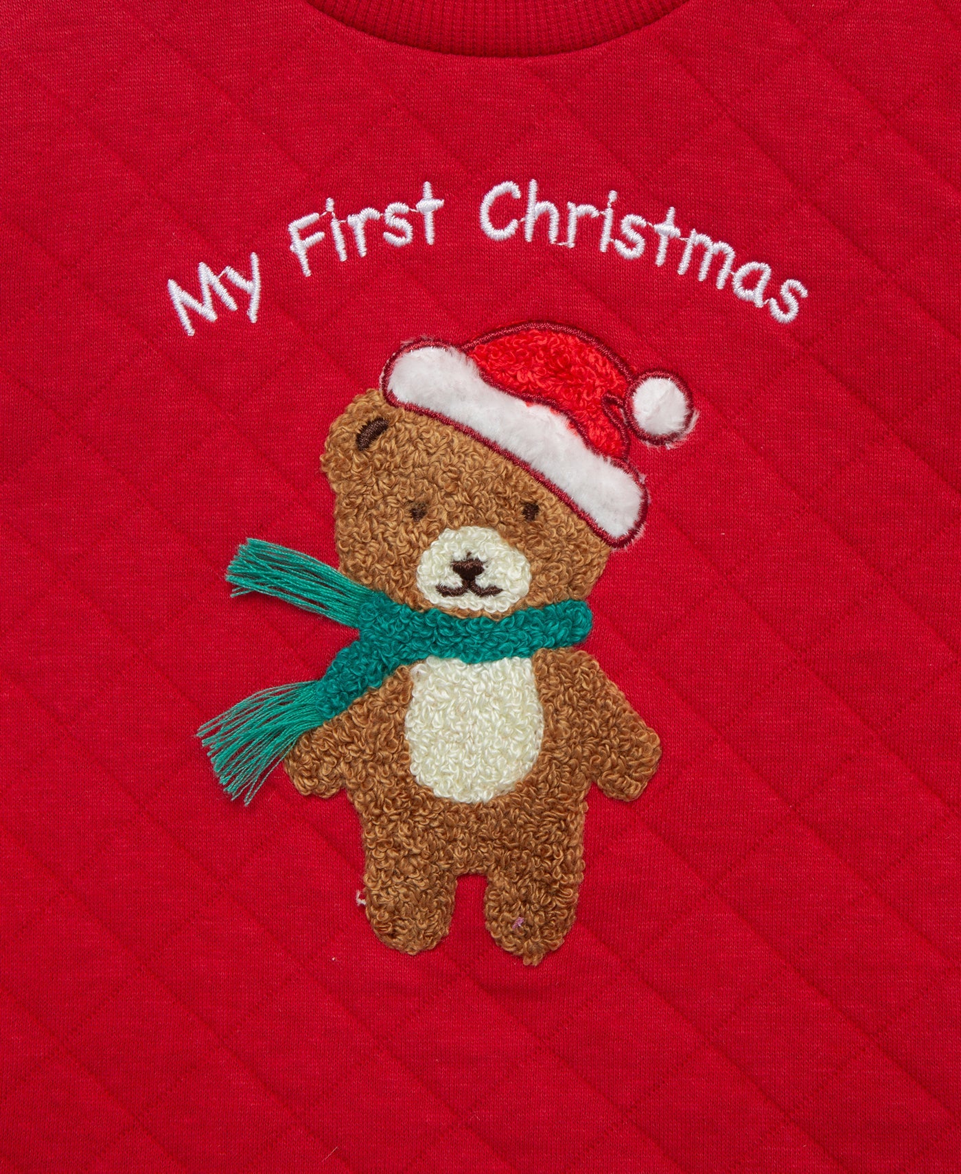 Red Holiday Bear Sweater Set