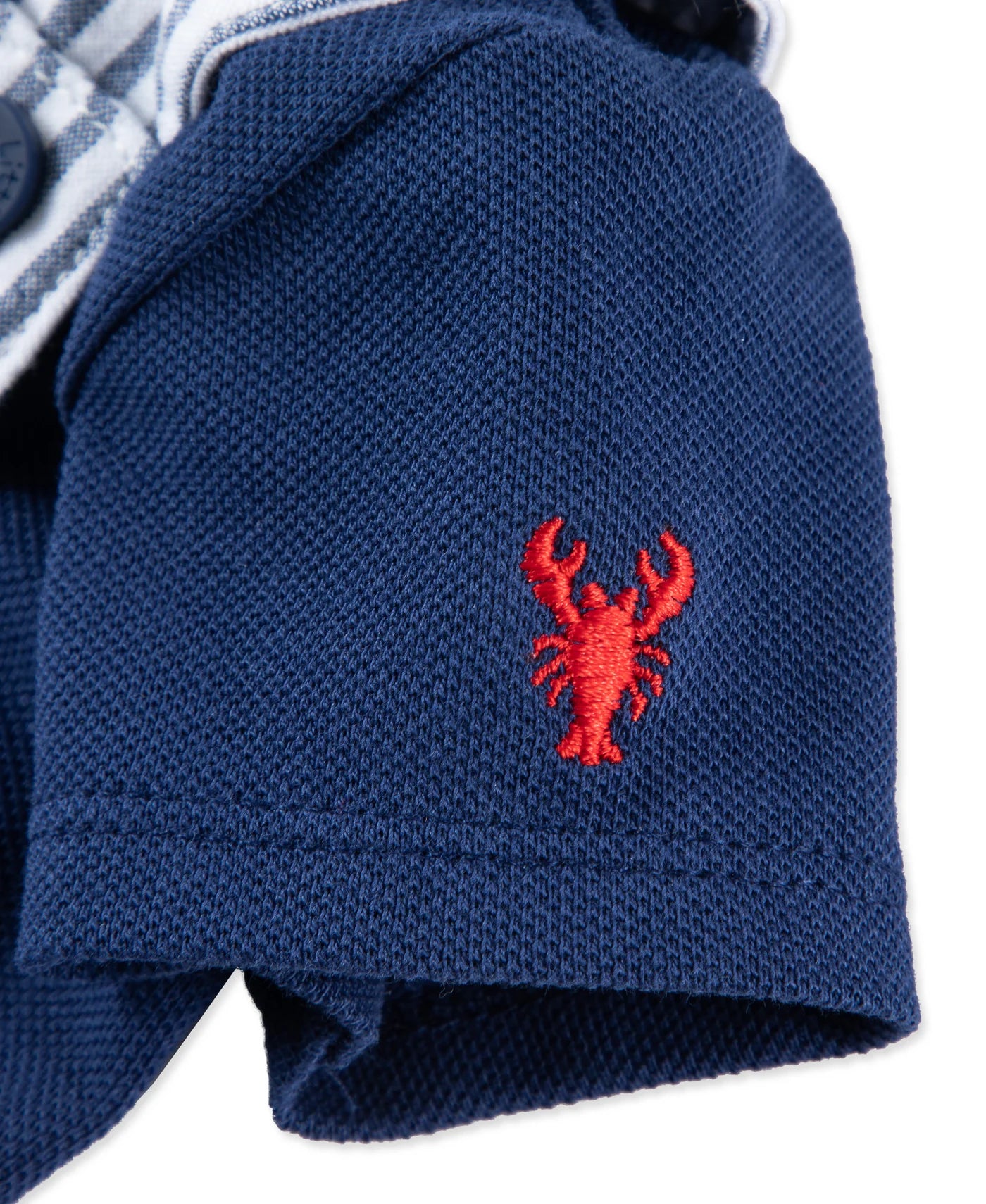 Navy Striped Lobster Shortall & Navy Polo