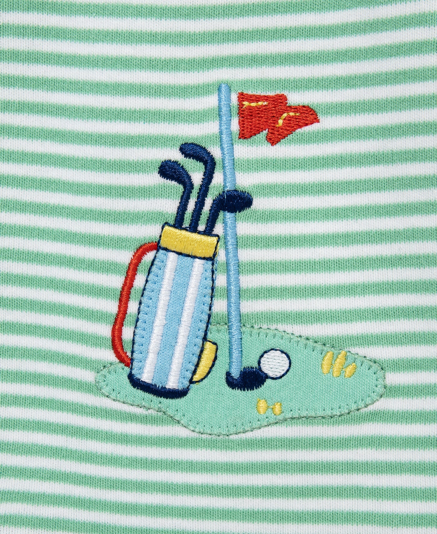 Green Striped Golf Bag Romper