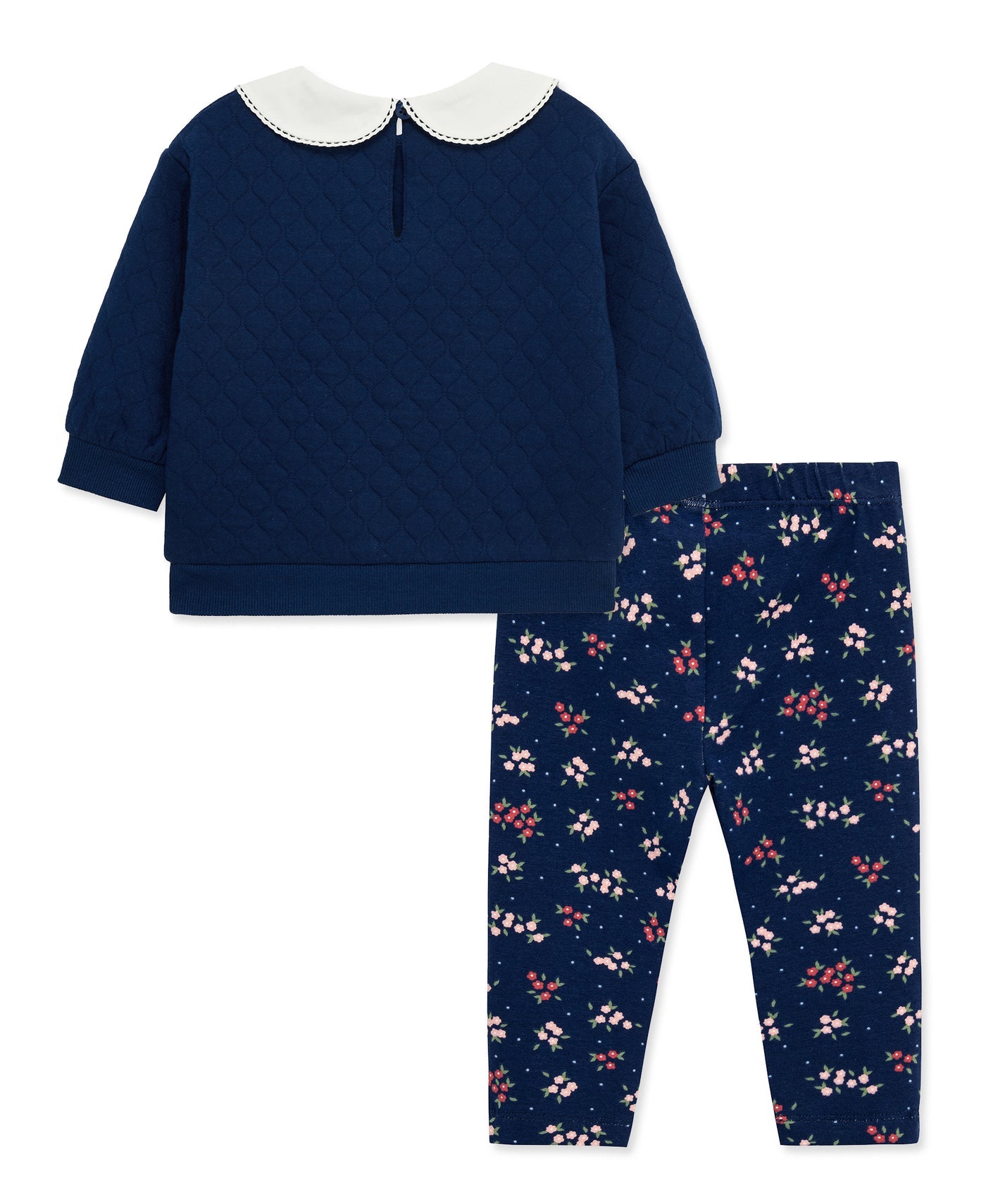 Navy Floral Sweatshirt Set