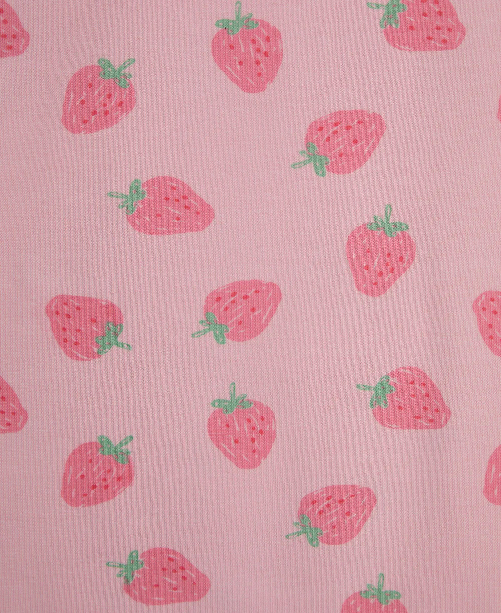 Pink Strawberry Print Knit Ruffle Play Set