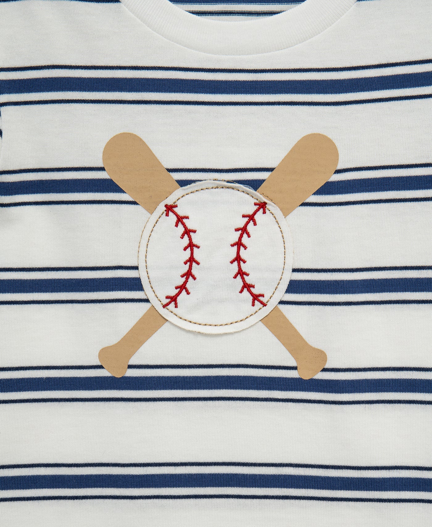 Blue Striped Baseball Tee