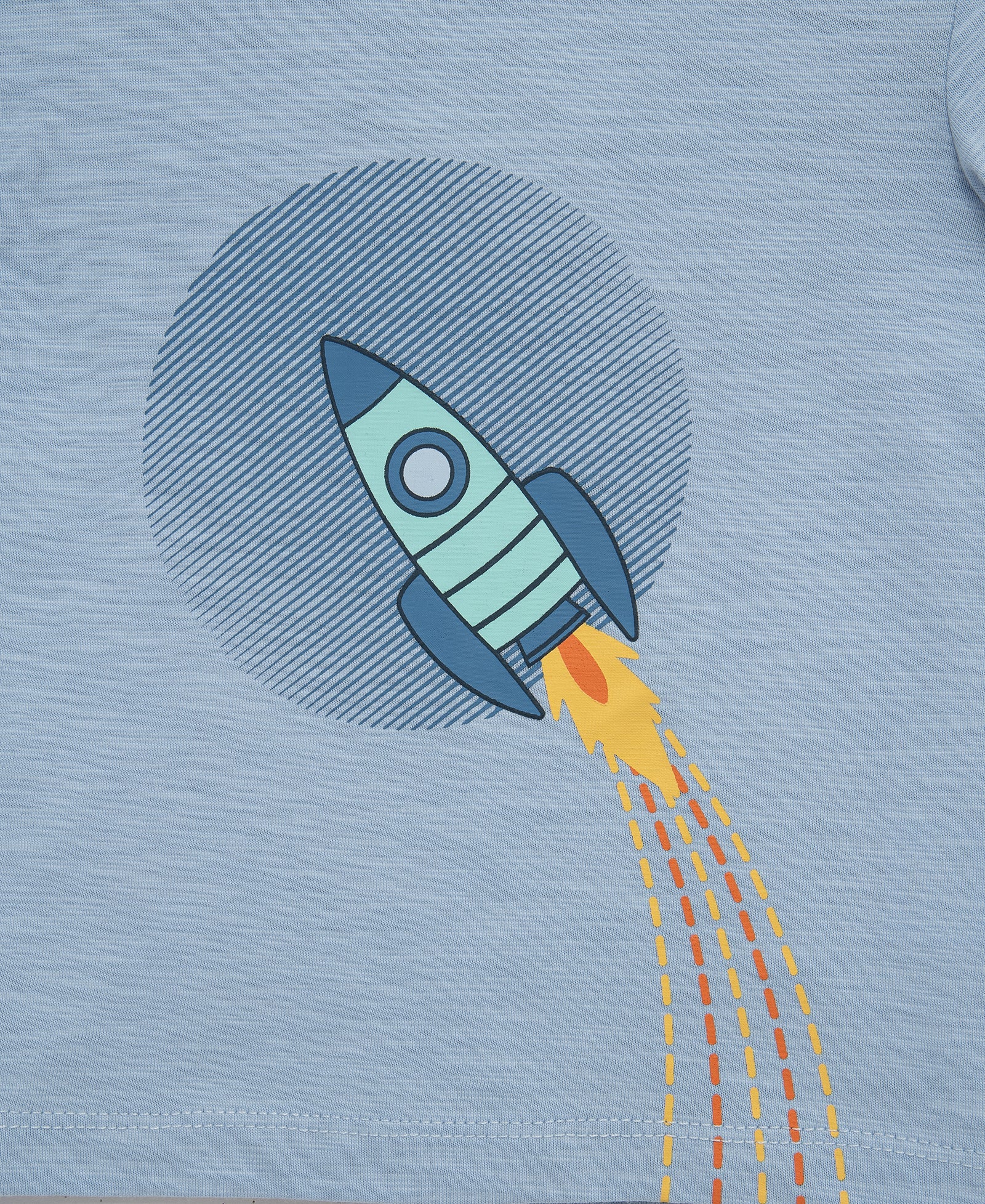 Light Blue Rocketship Tee