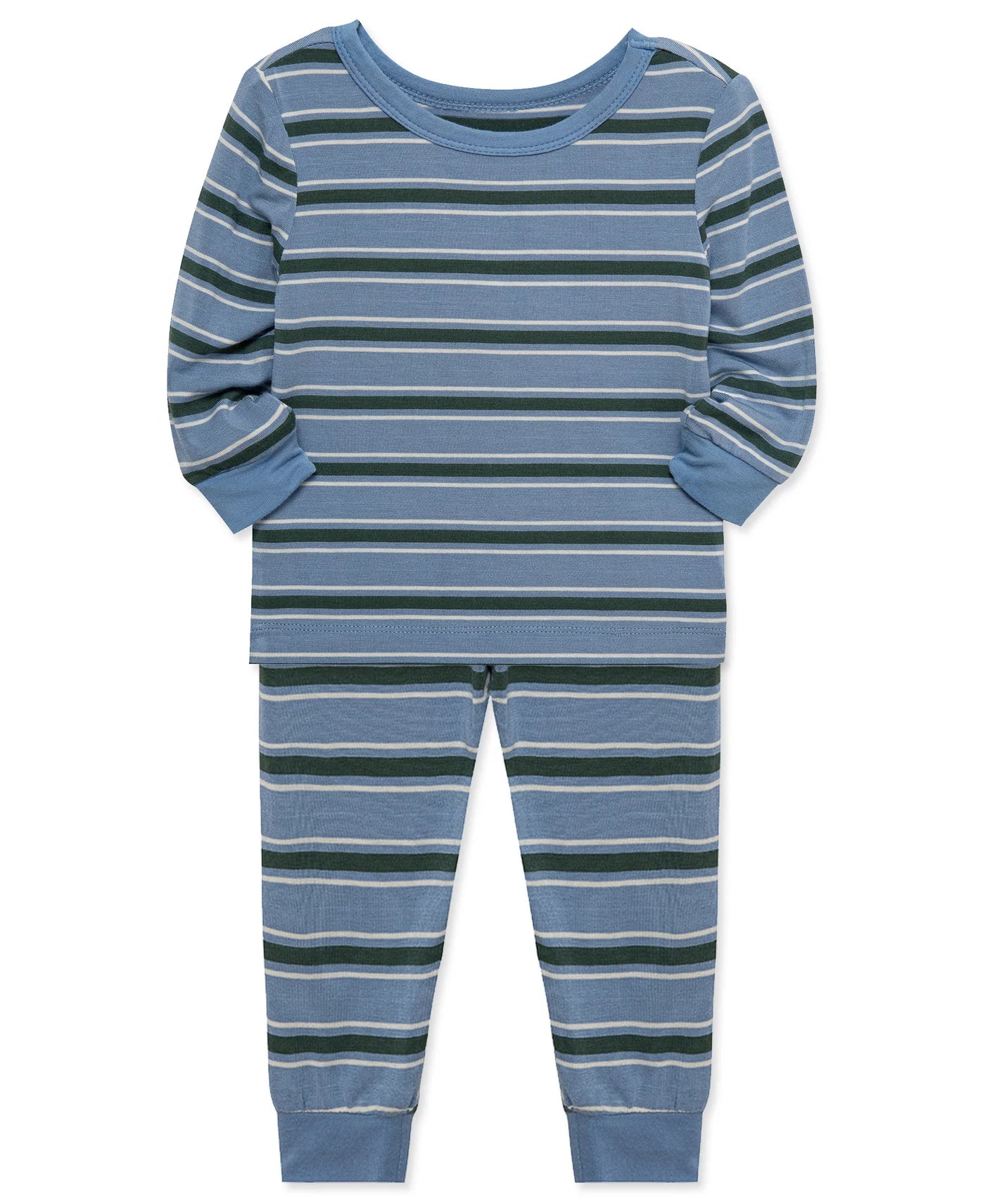 Blue and Green Stripe PJ Set