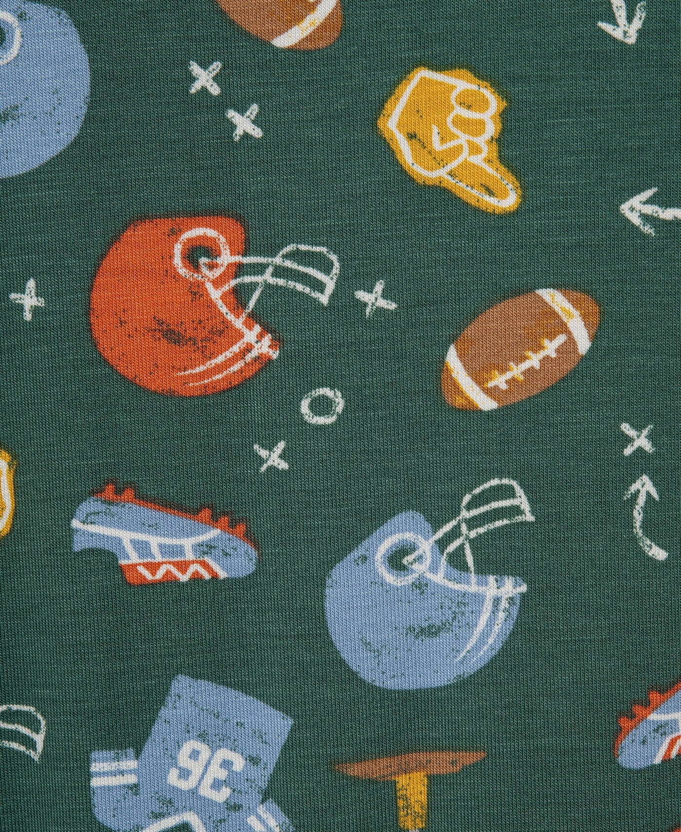Green Football PJ Set