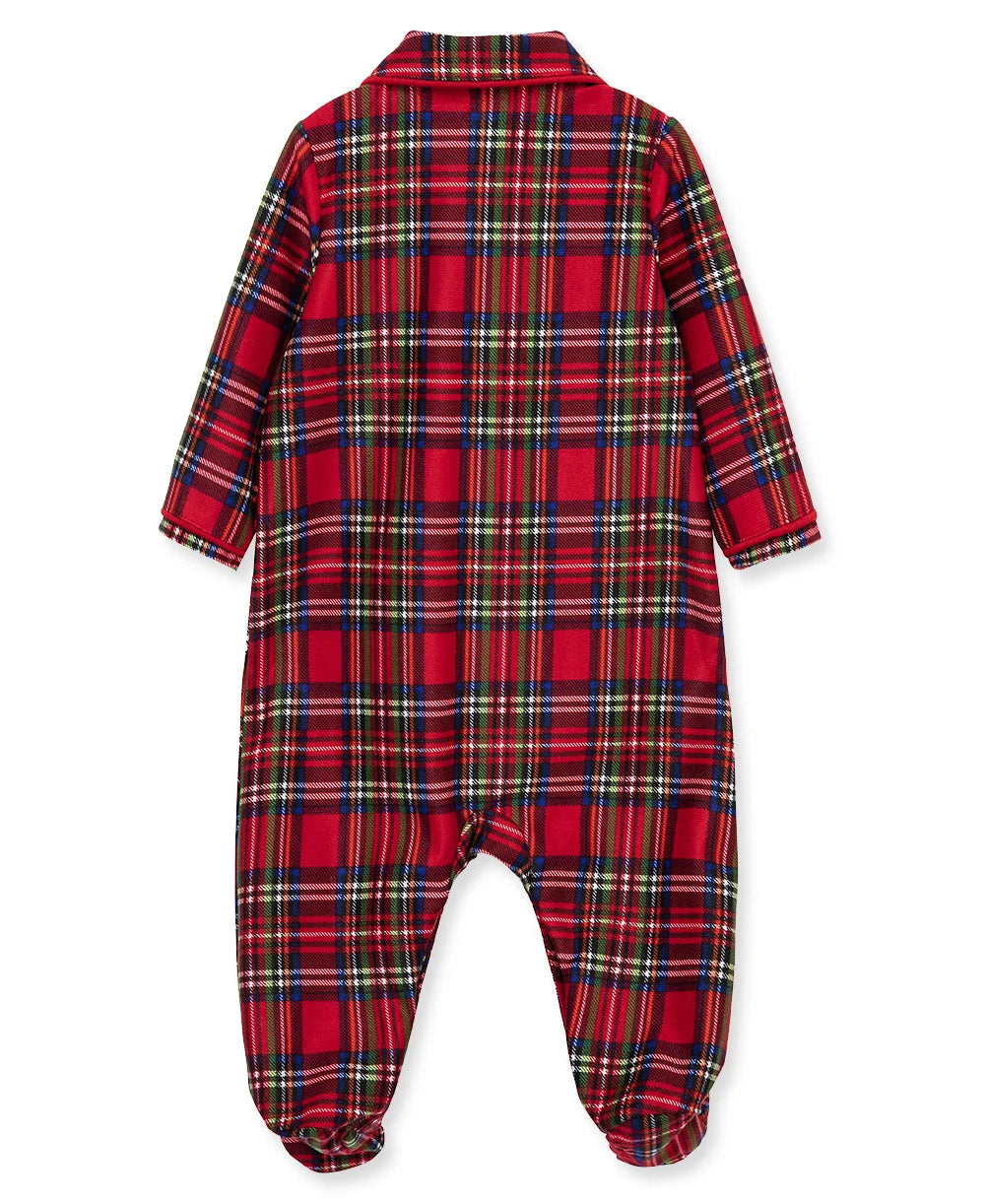 Plaid Coat Christmas Footie