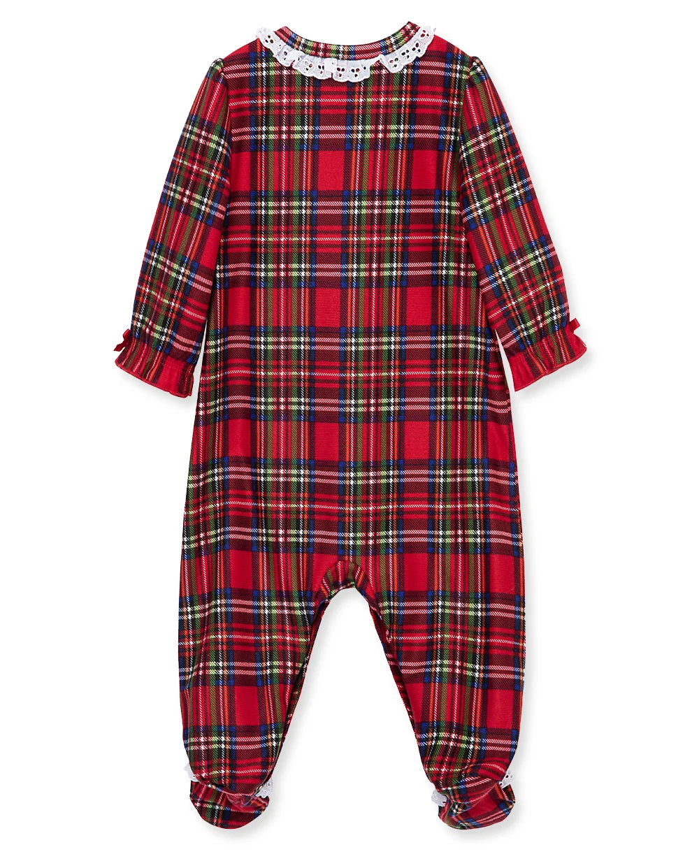 Plaid Ruffle Christmas Footie
