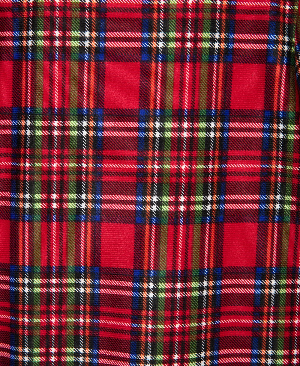 Plaid Ruffle Christmas Footie