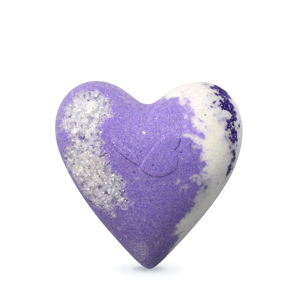 Lavender Heart Geode Fizz & Foam Bath Bomb