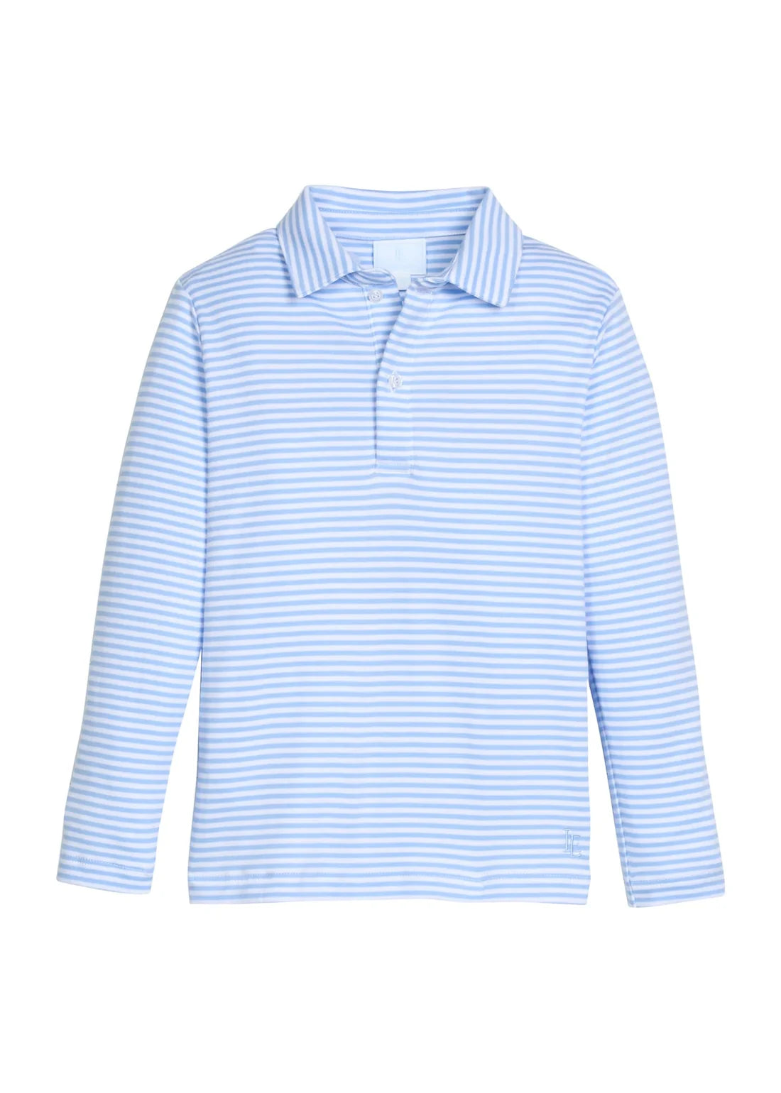 Light Blue Stripe LS Polo