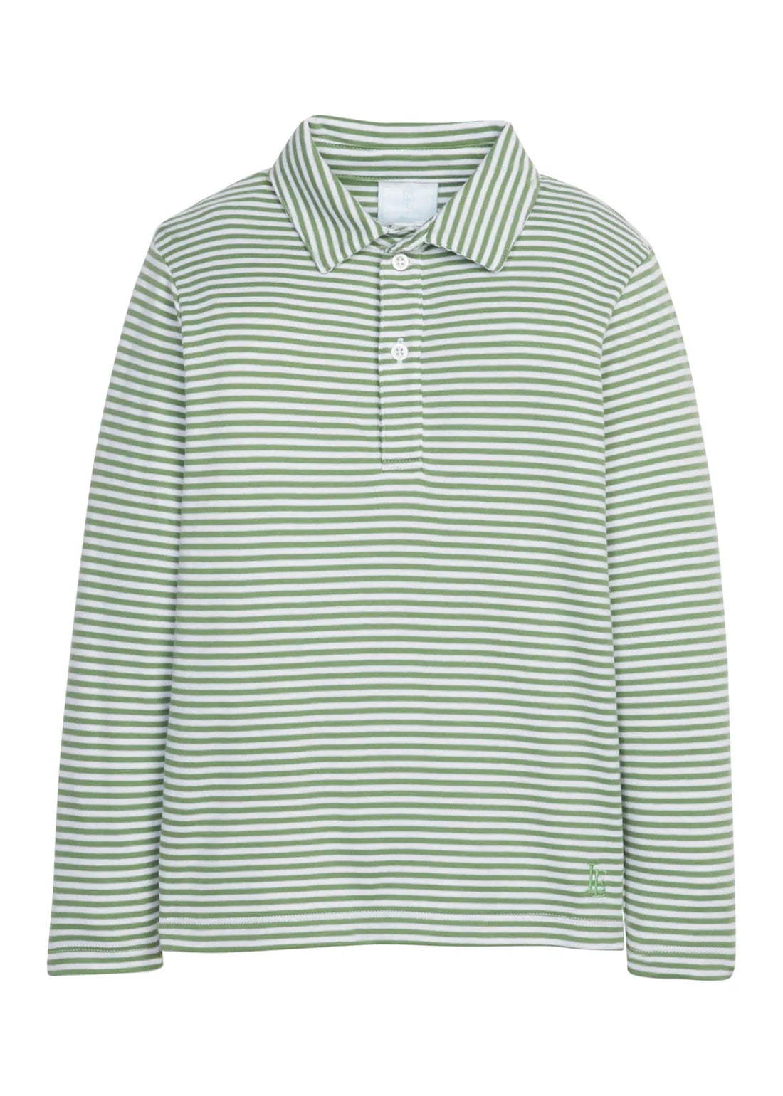 Watercress Stripe Long Sleeve Polo