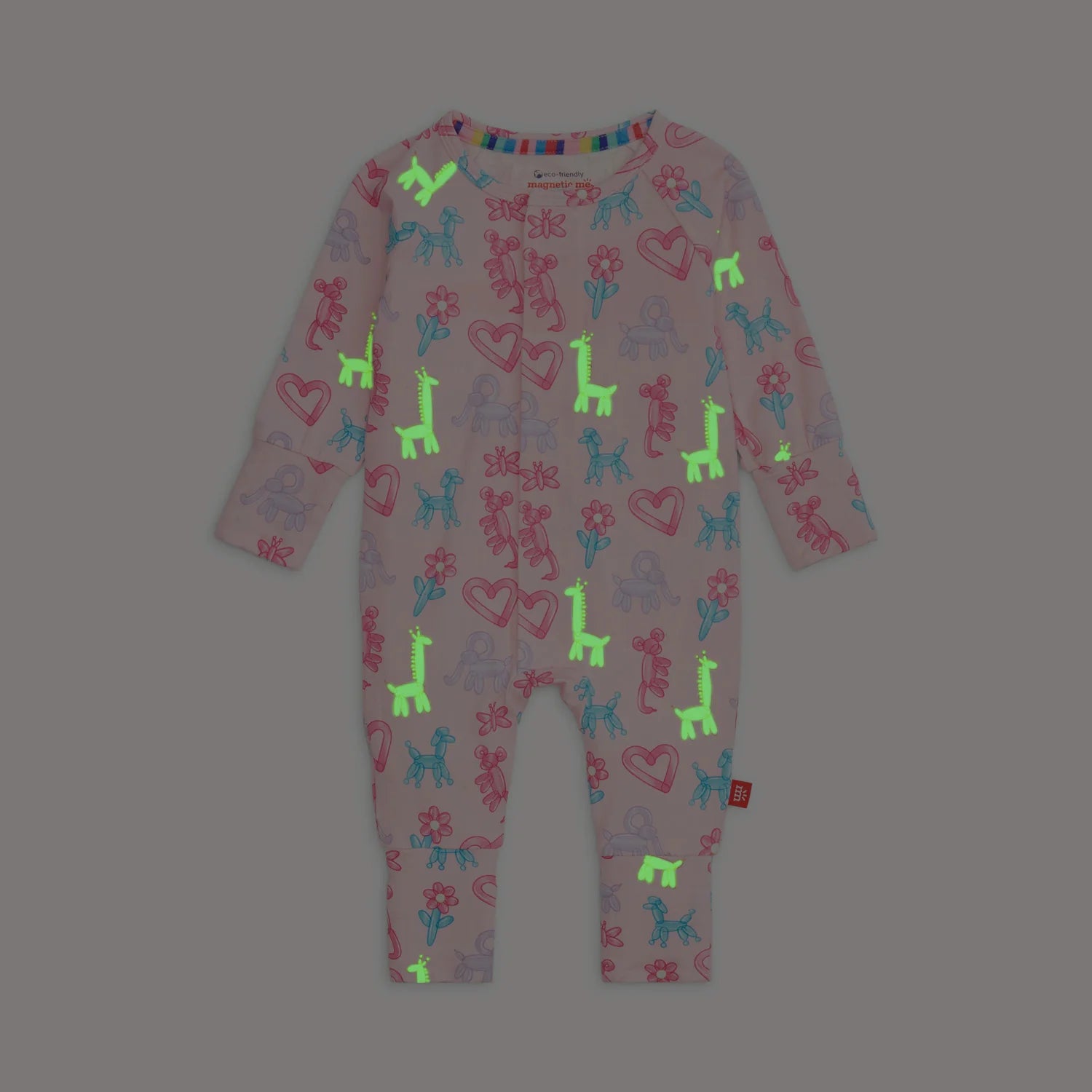 Magnetic Pink Party Animals Glow Conv Coverall