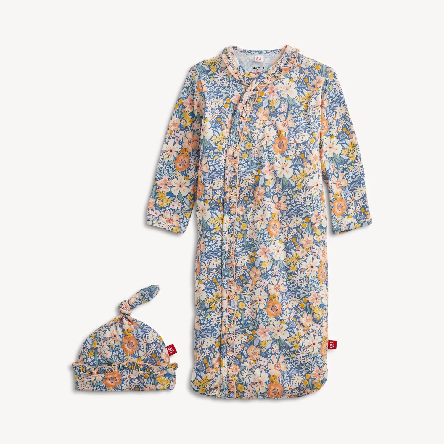 Magnetic Flora Modal Gown and Hat Set