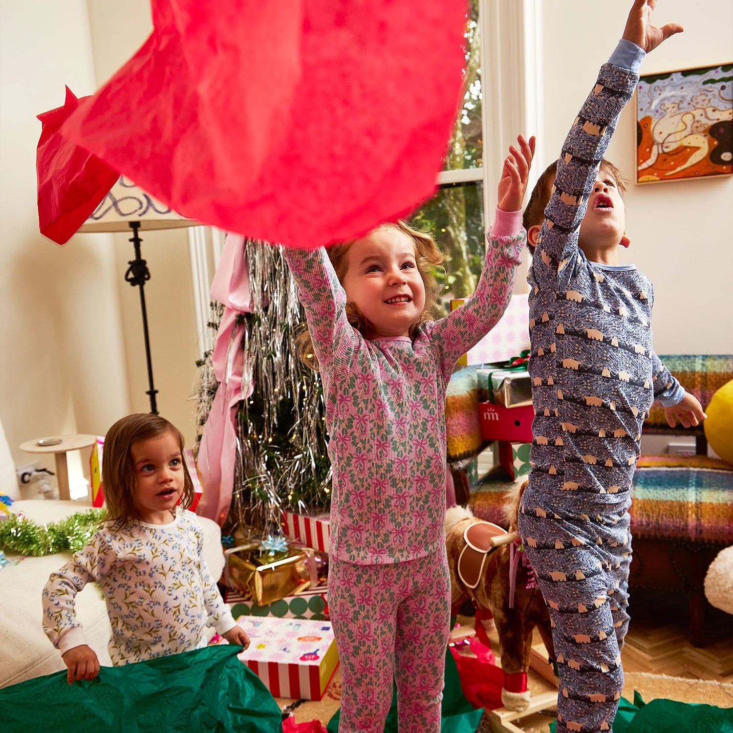Magnetic Mistle Bow Waffle LS Pajama