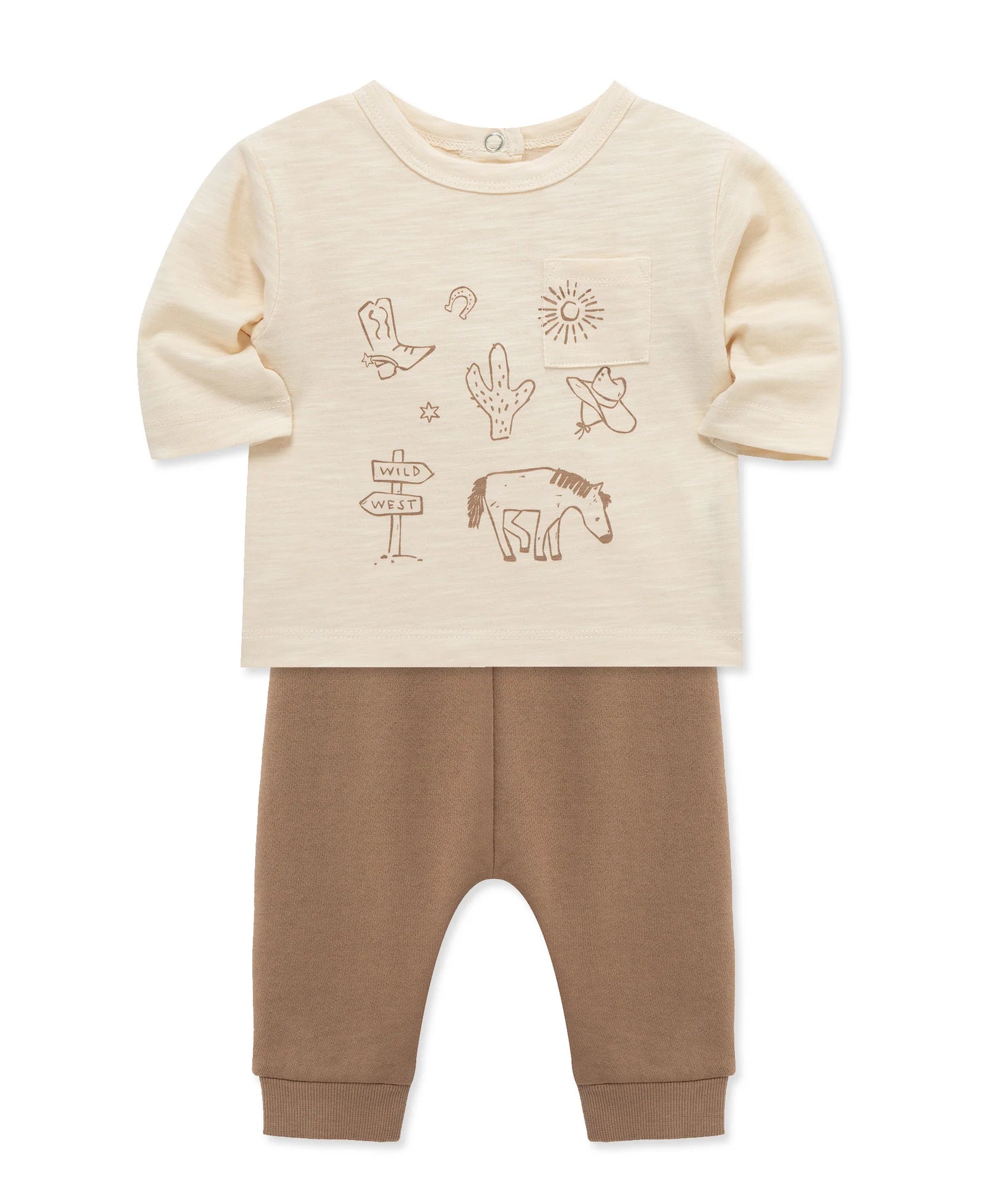 Mocha Wild West Top & Sweatpants