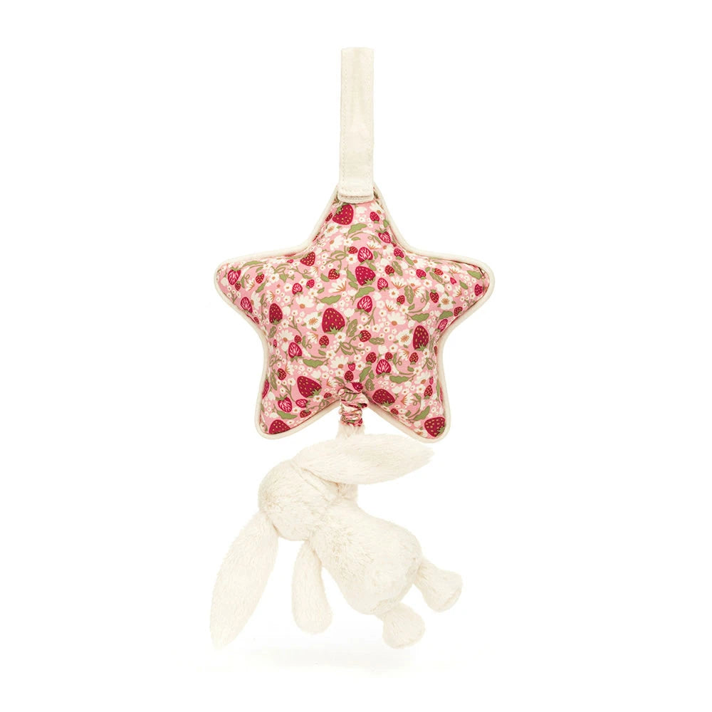 Blossom Cream Bunny "Berry" Musical Pull