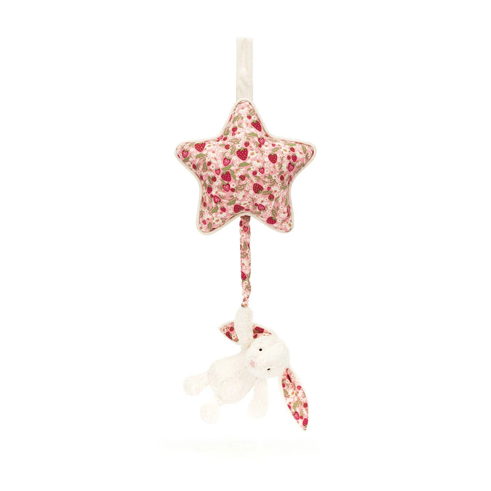 Blossom Cream Bunny "Berry" Musical Pull
