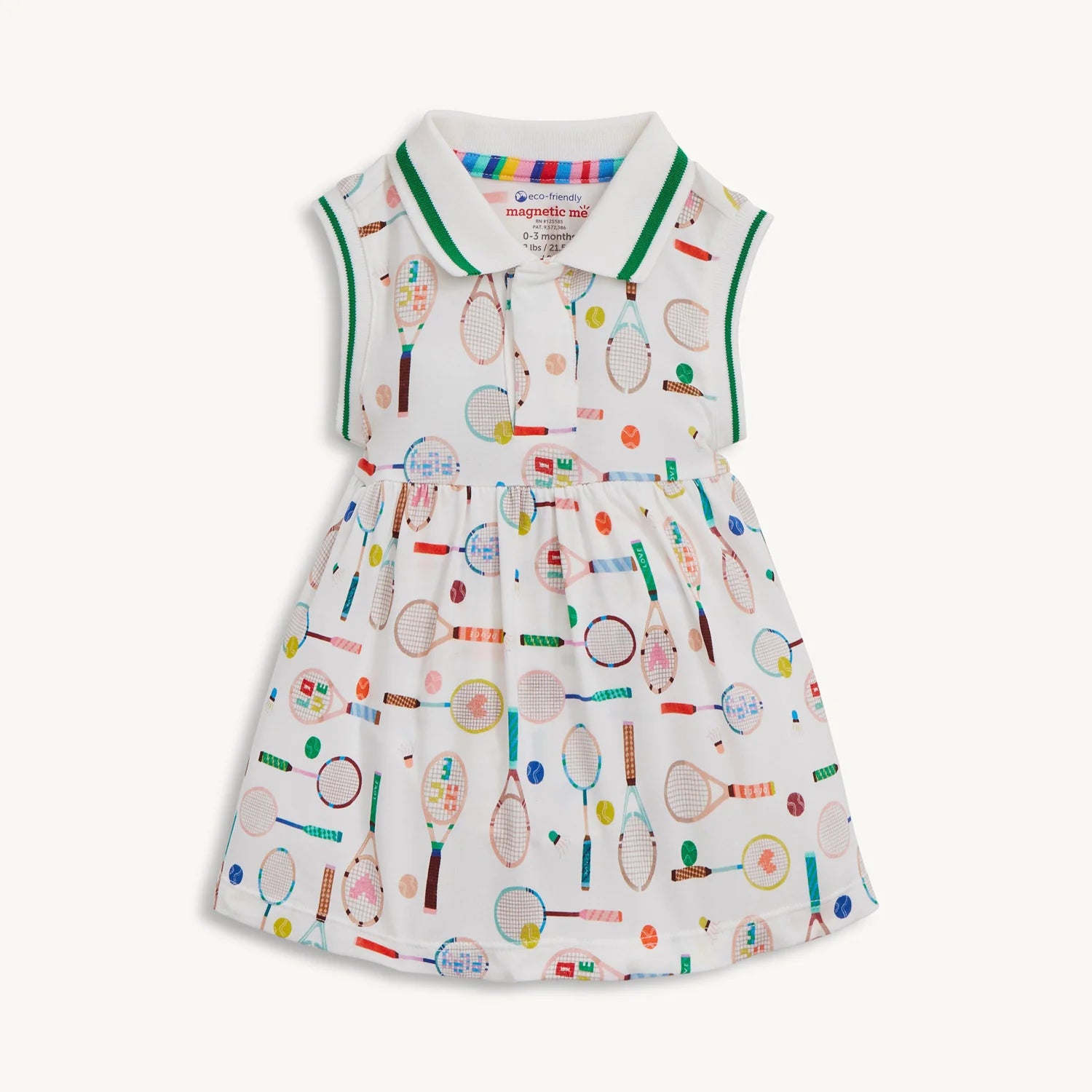Cream Love All Collared Tennis Dress