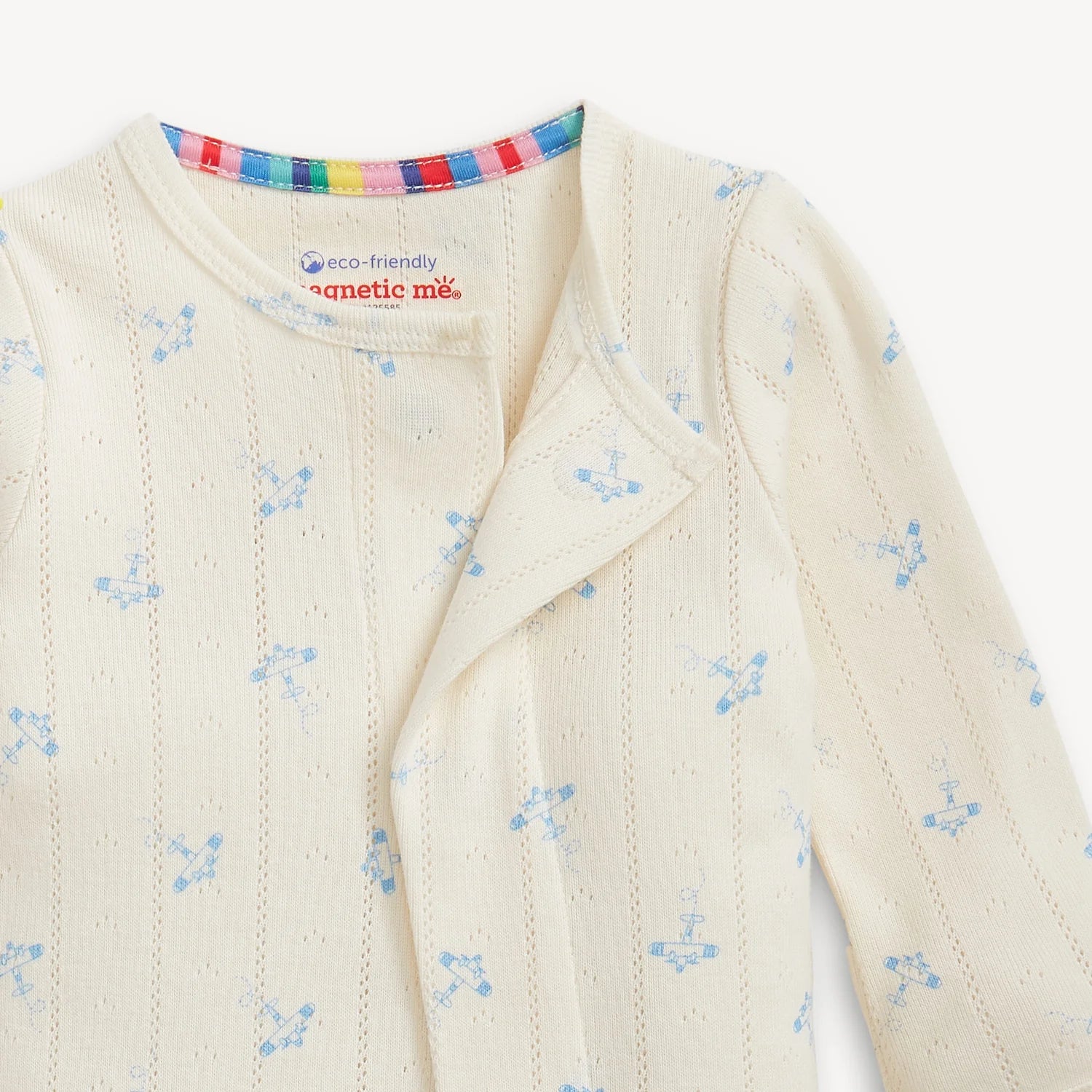 Magnetic Airplanes Pointelle Footie