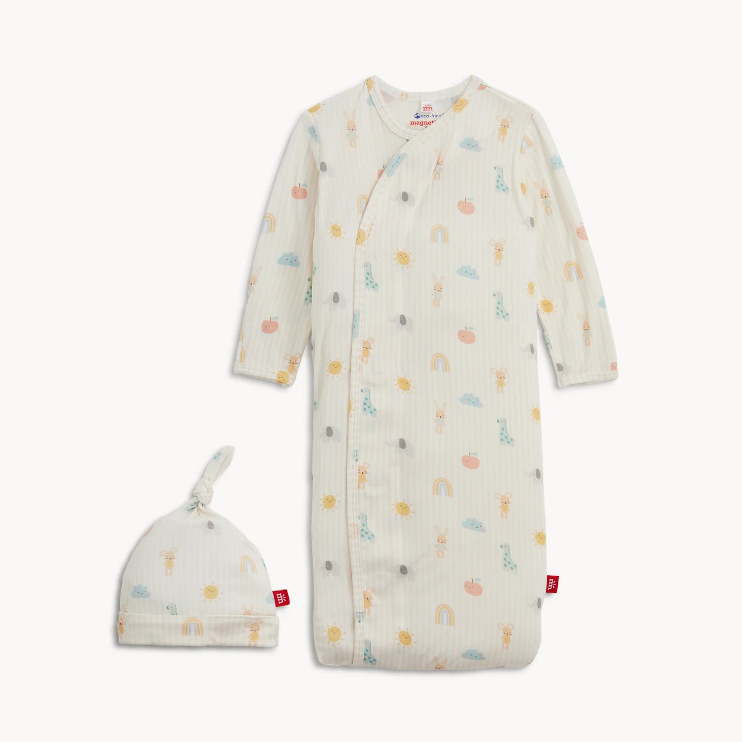 Magnetic Pink Lullaby Sky Gown & Hat NB-3m