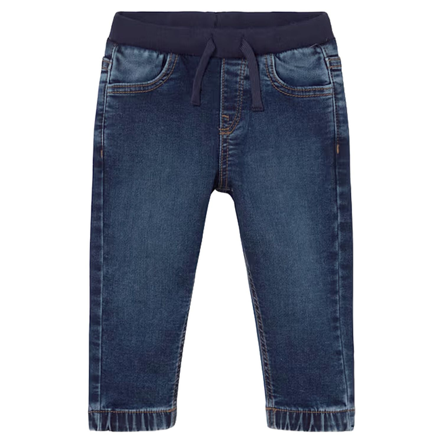 Drawstring Dark Denim Joggers