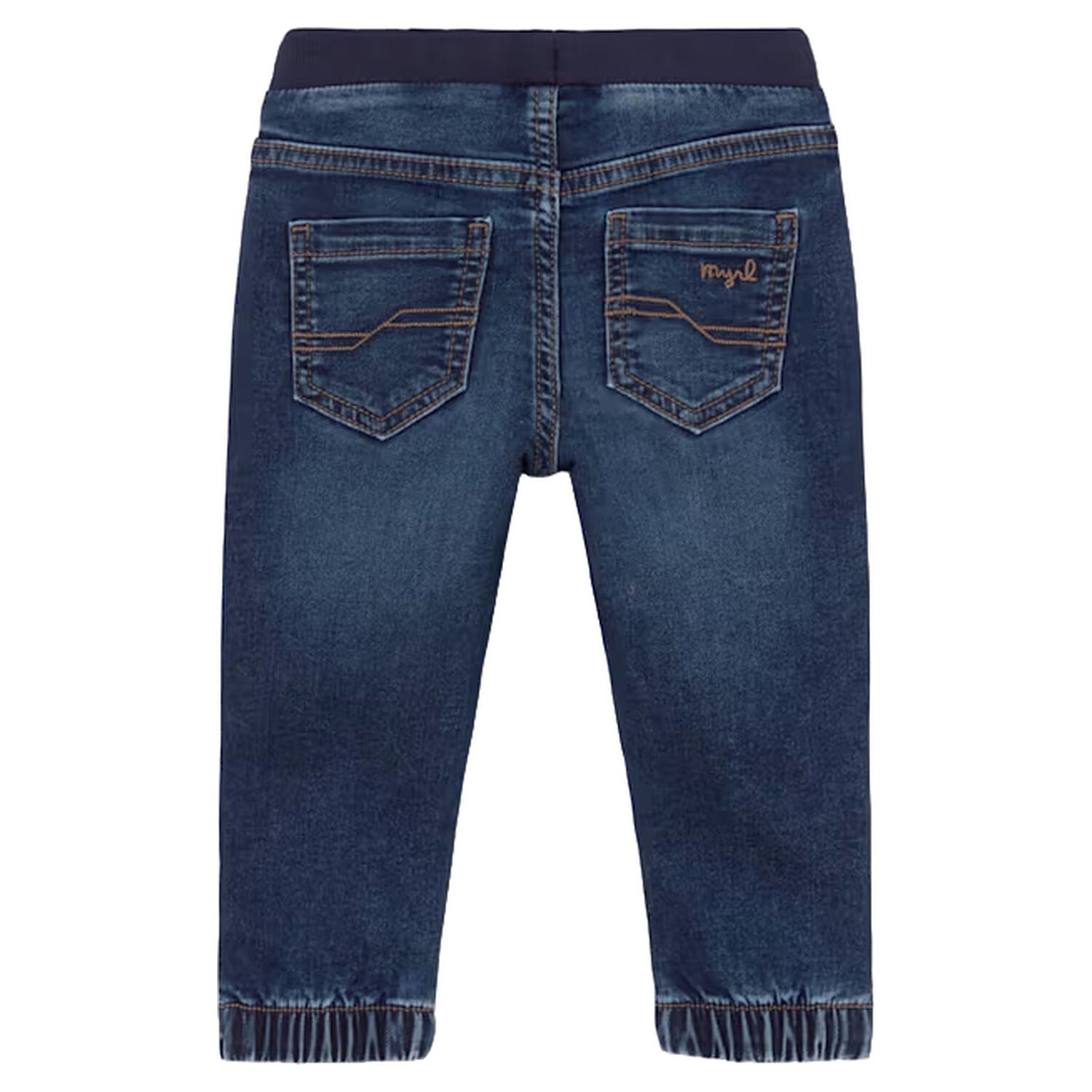 Drawstring Dark Denim Joggers