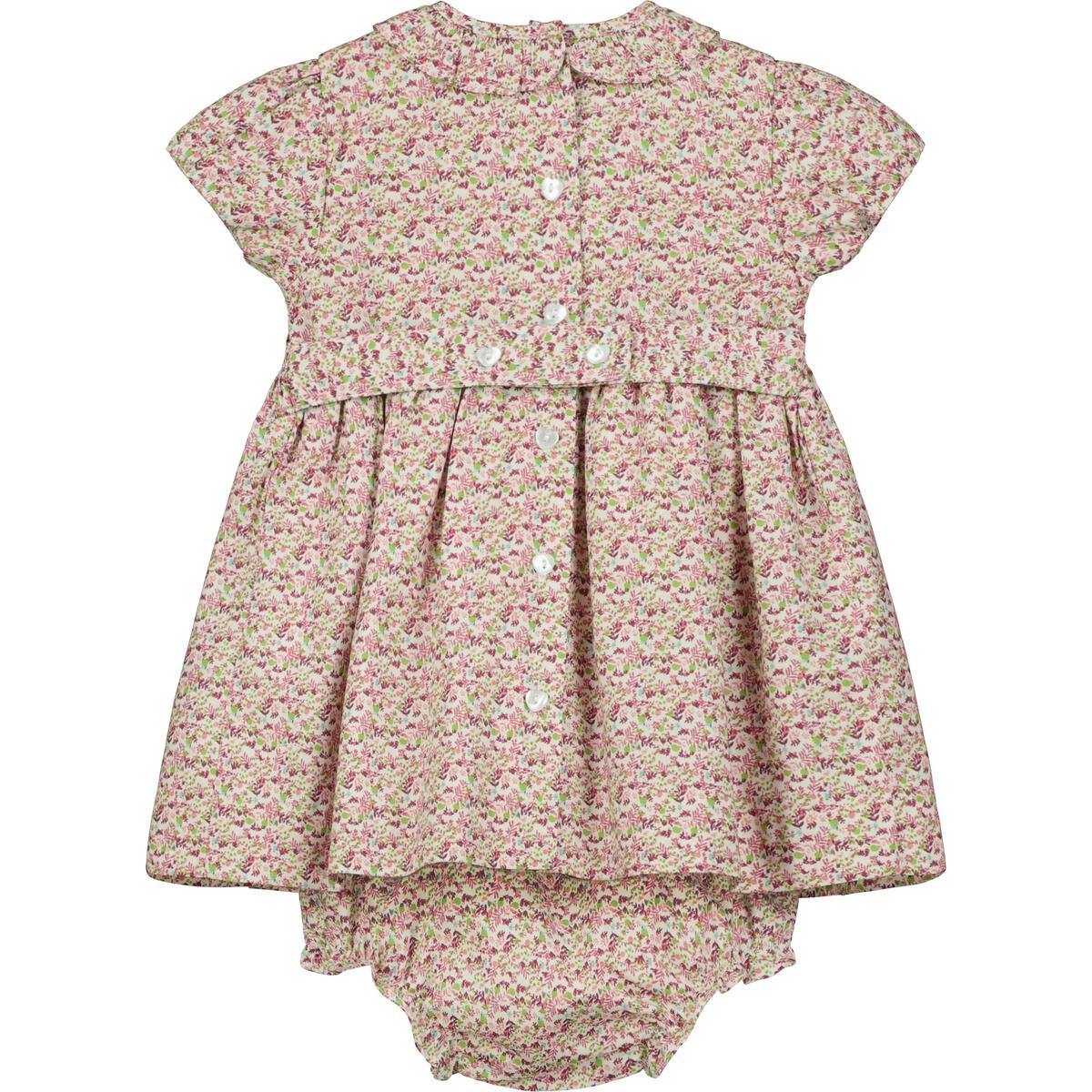 Mayfair Dress & Bloomer (SS Soft Pink Tiny Floral w Collar)