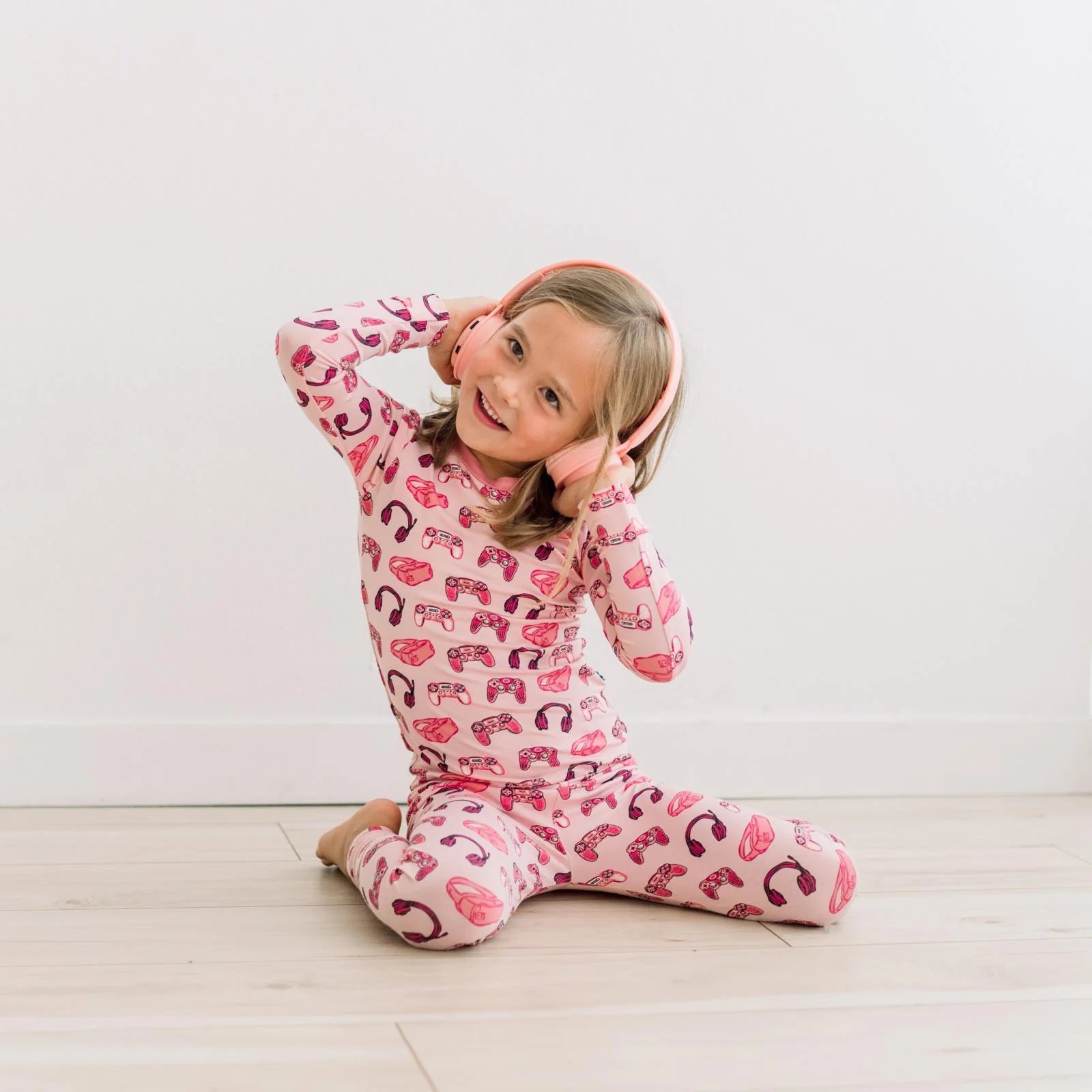 Baby Rose Gamer Print LS PJ Set