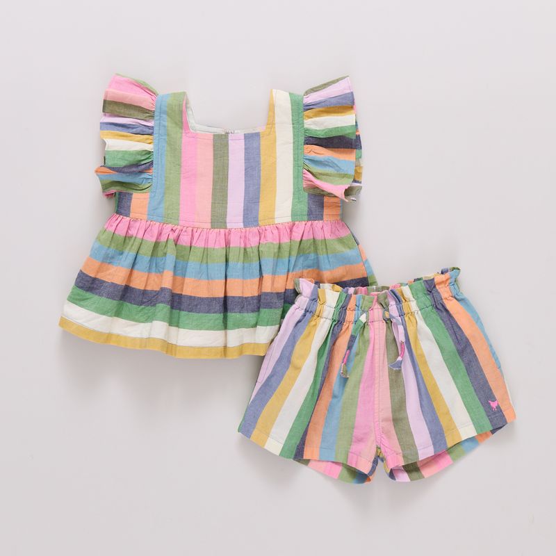 Pastel Parade Stripe Elsie 2pc Set