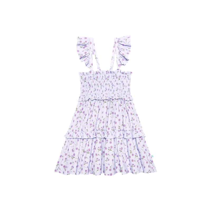 Lilac Jeanette Floral Ruffled Babydoll Dress