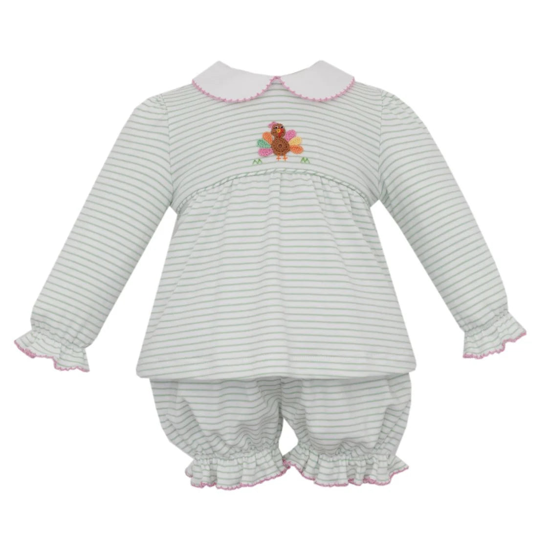 Turkey Green Knit Bloomer Set