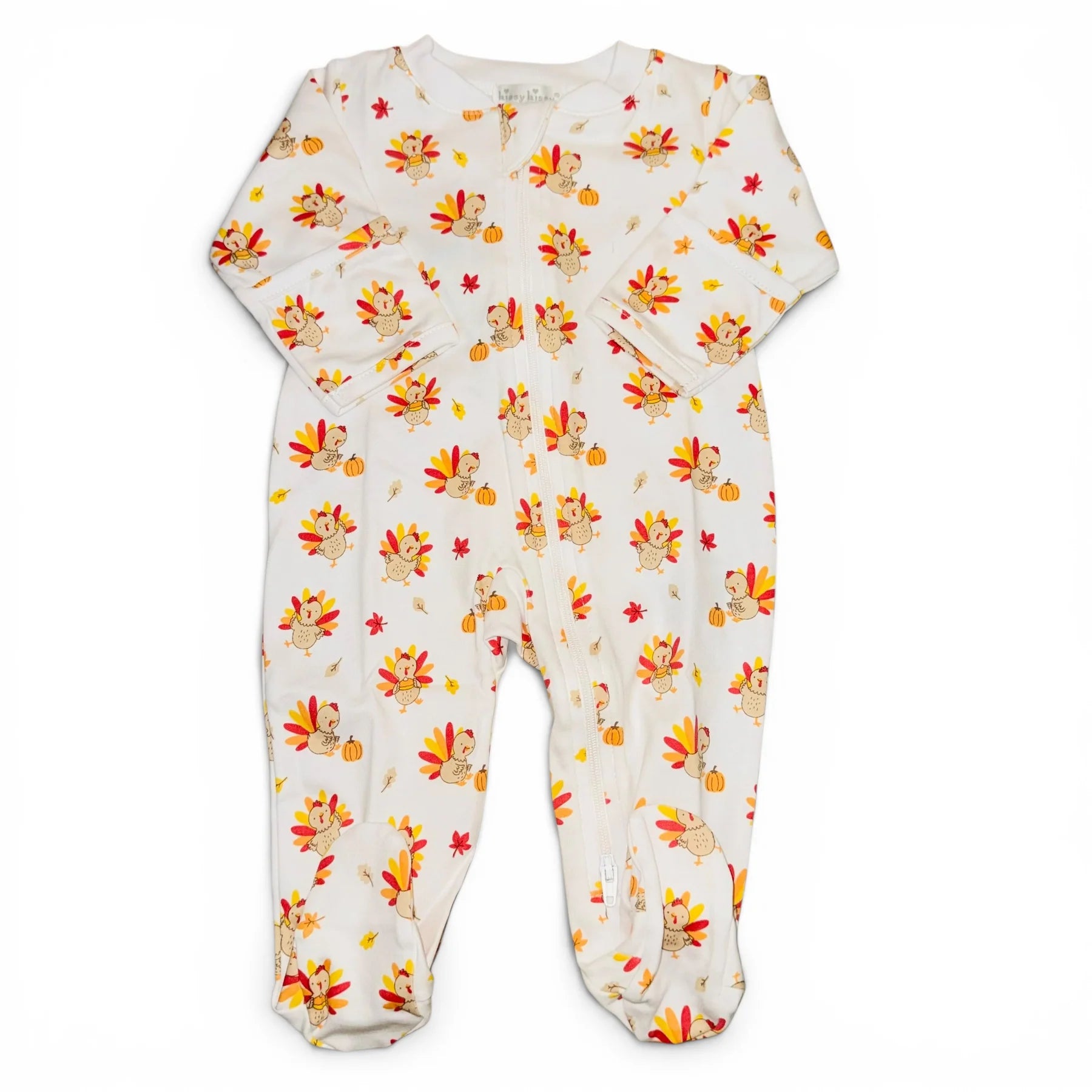 Kissy Turkey Talk Zipper Footie