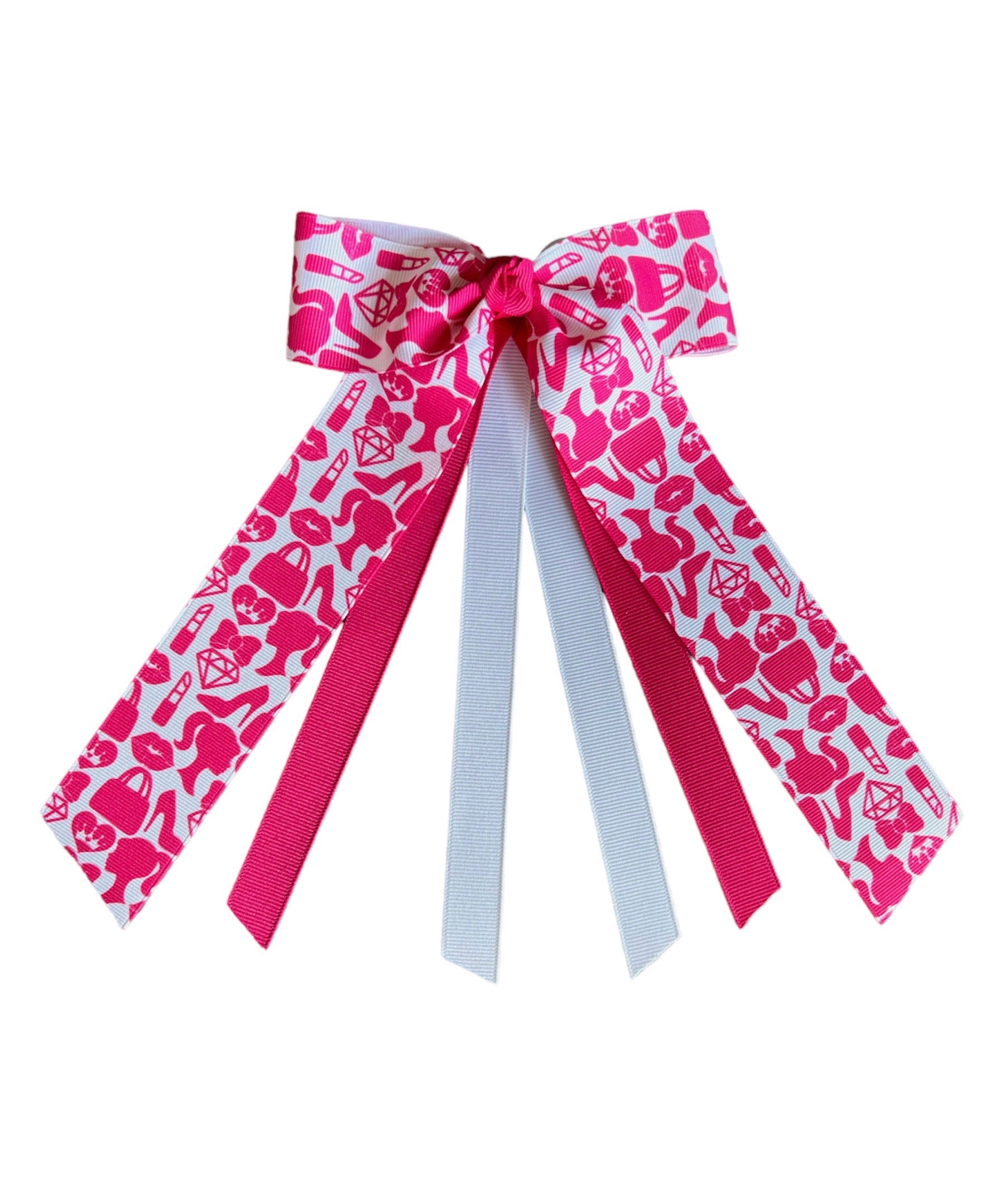 Let's Go Party Long Tail Multi Ribbon Bow