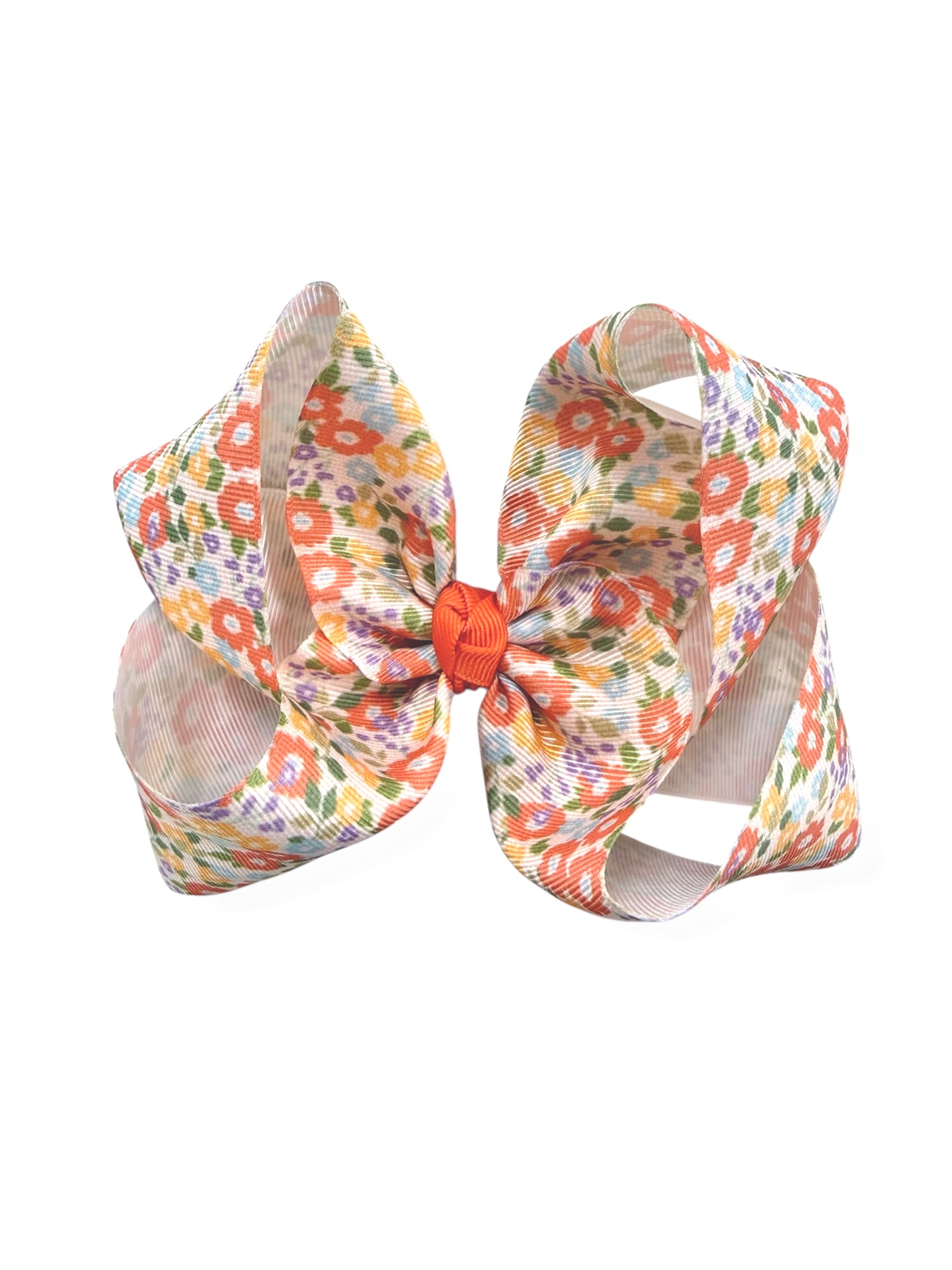 Colorful Daffodil Garden Printed Bow