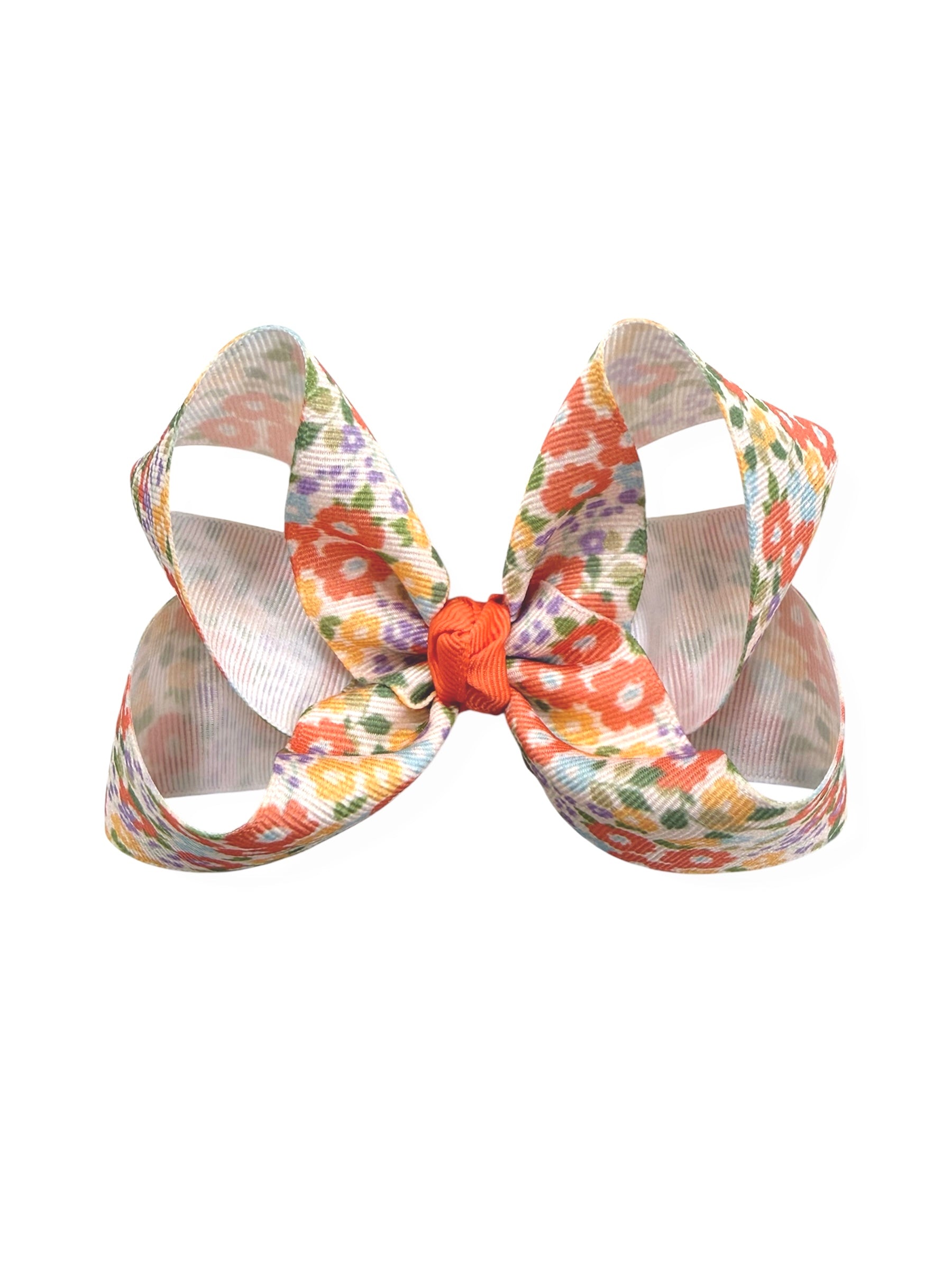 Colorful Daffodil Garden Printed Bow