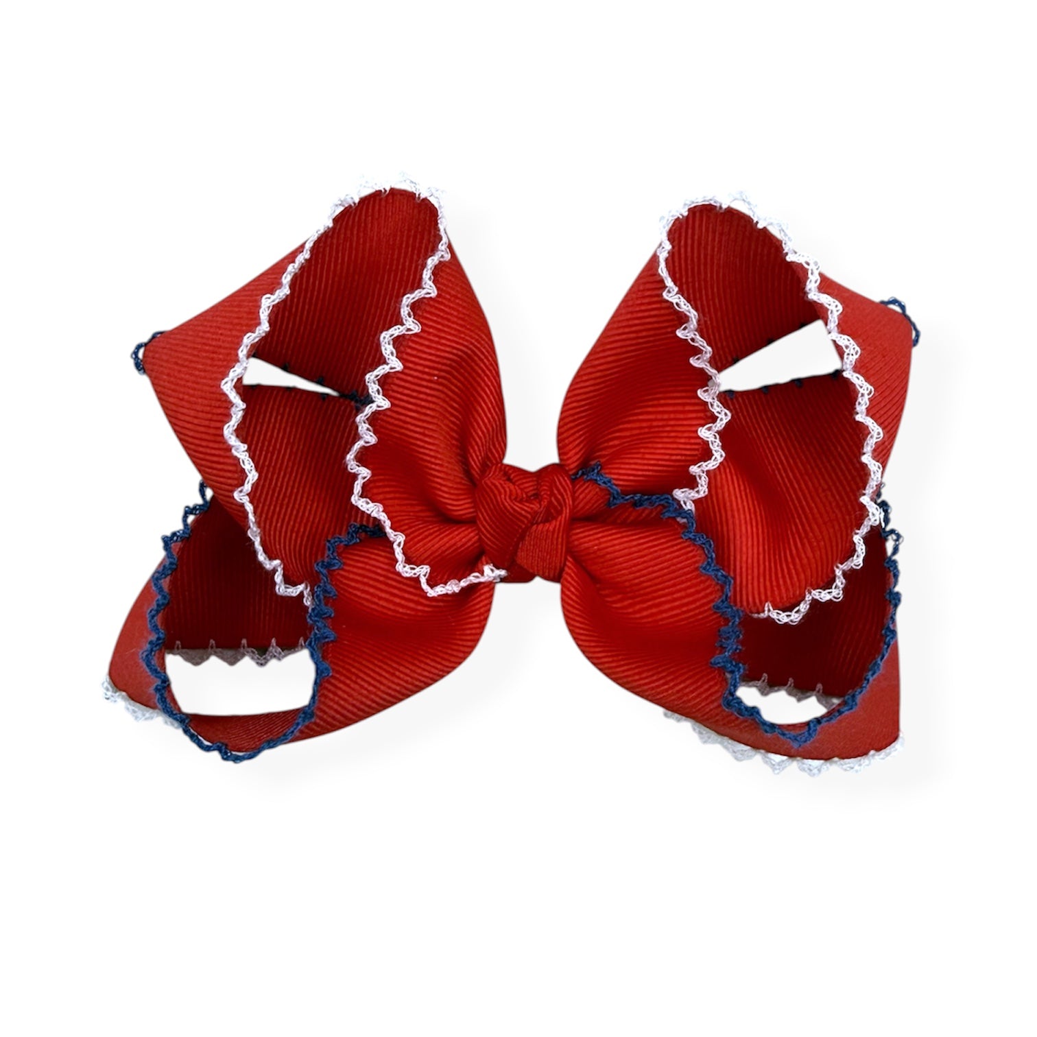 Red Patriotic Moonstitch Bow