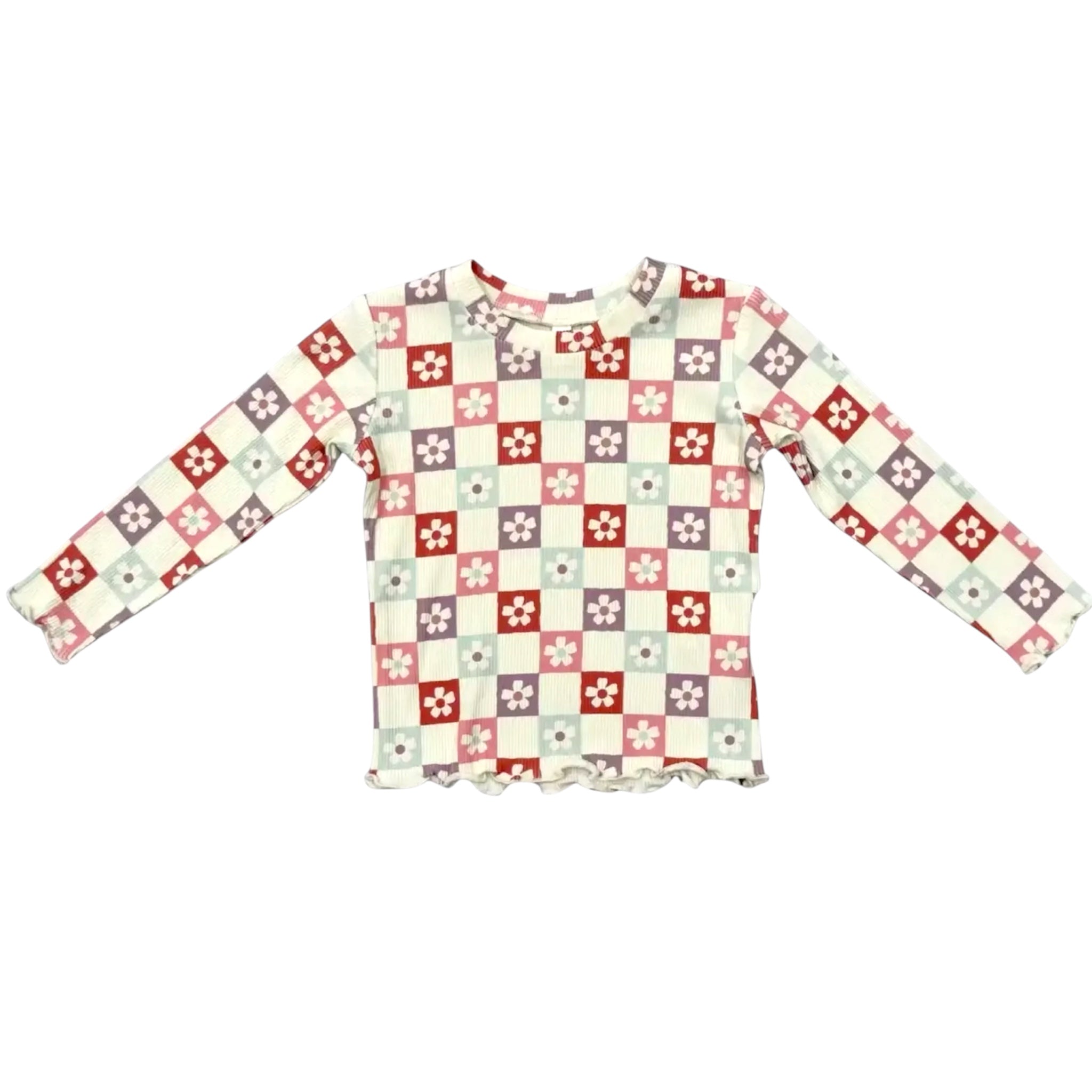 Wavy Daisy Checkered Set