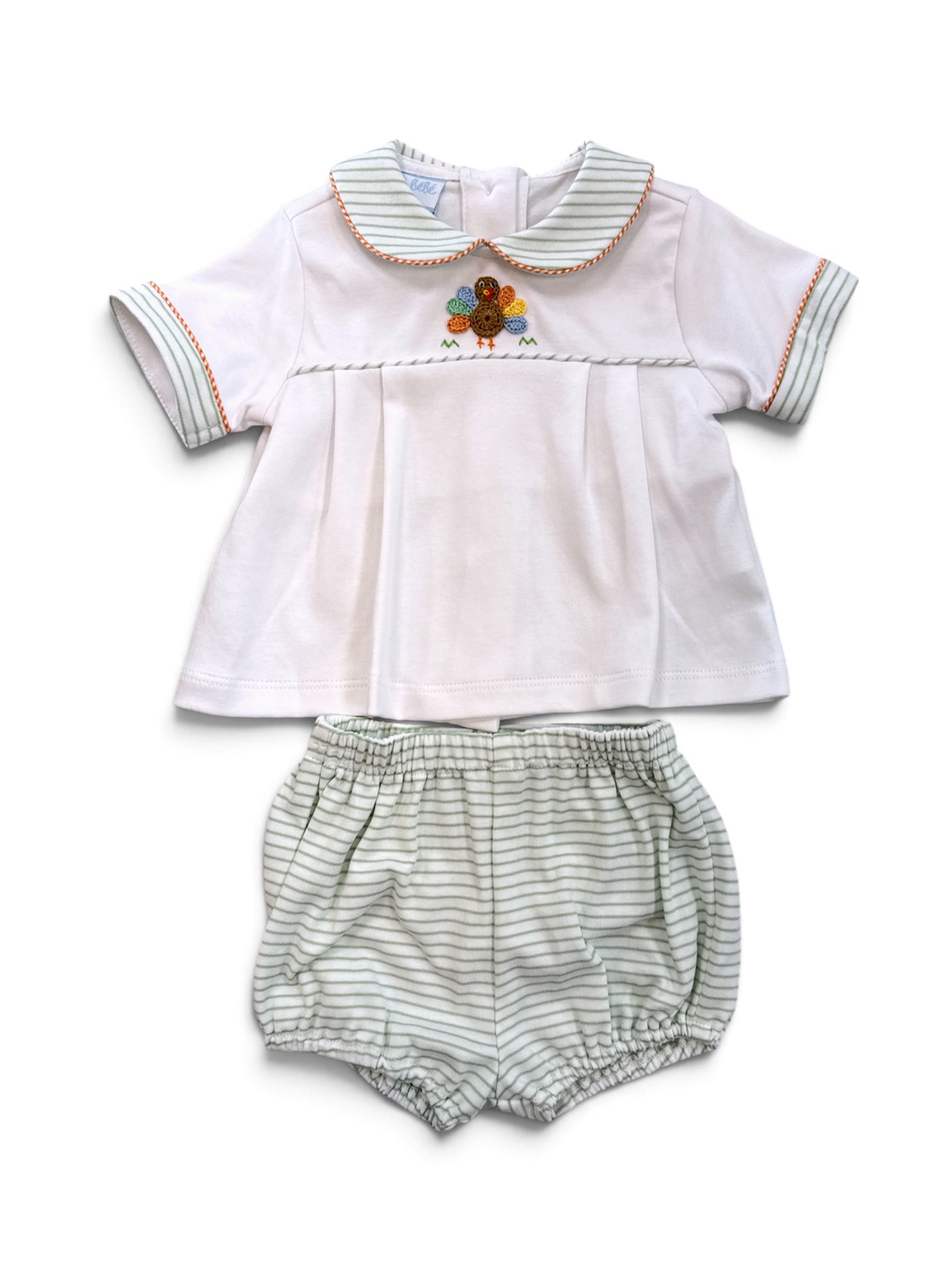 Turkey Green Knit Diaper Set