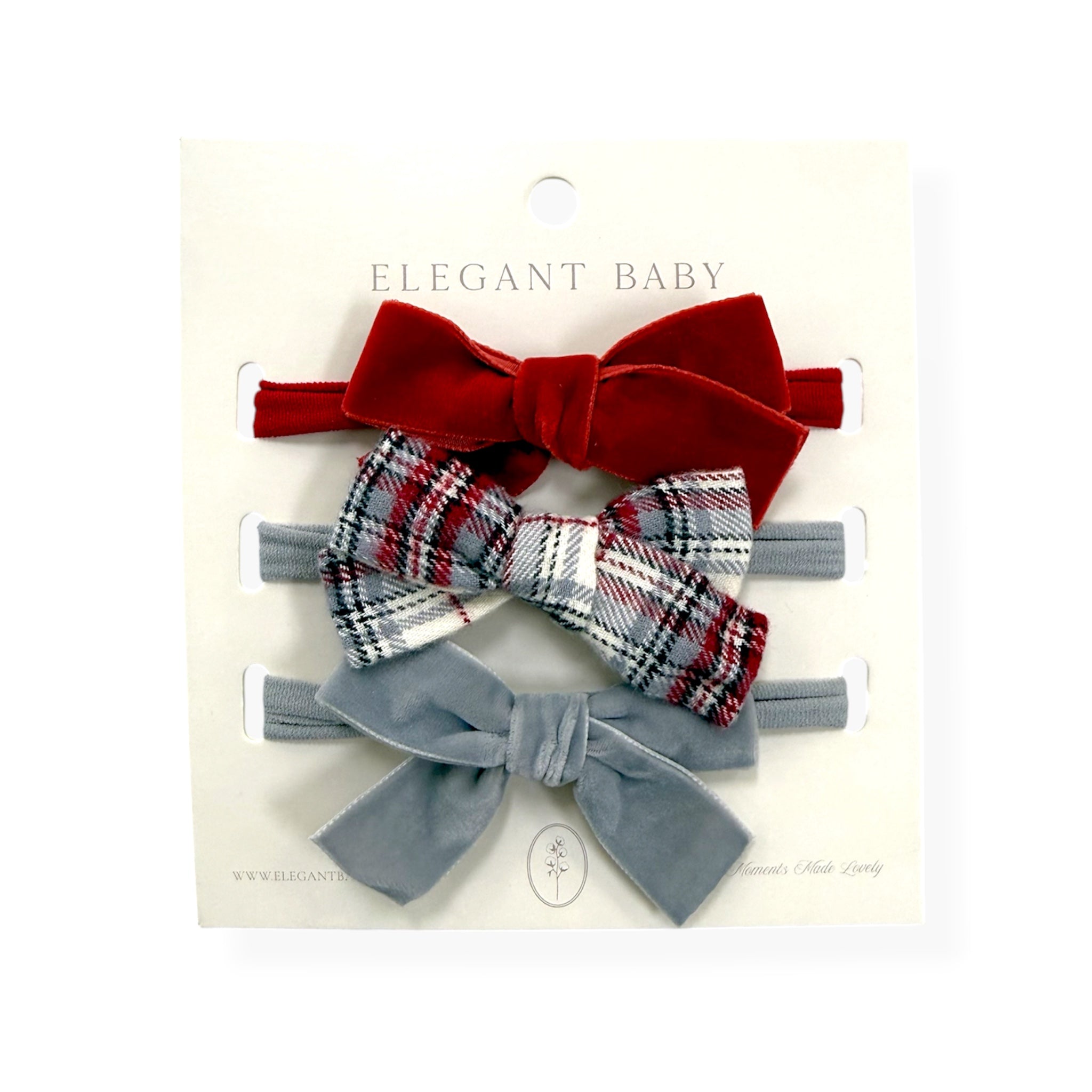 Elegant Baby Winter Bow Set