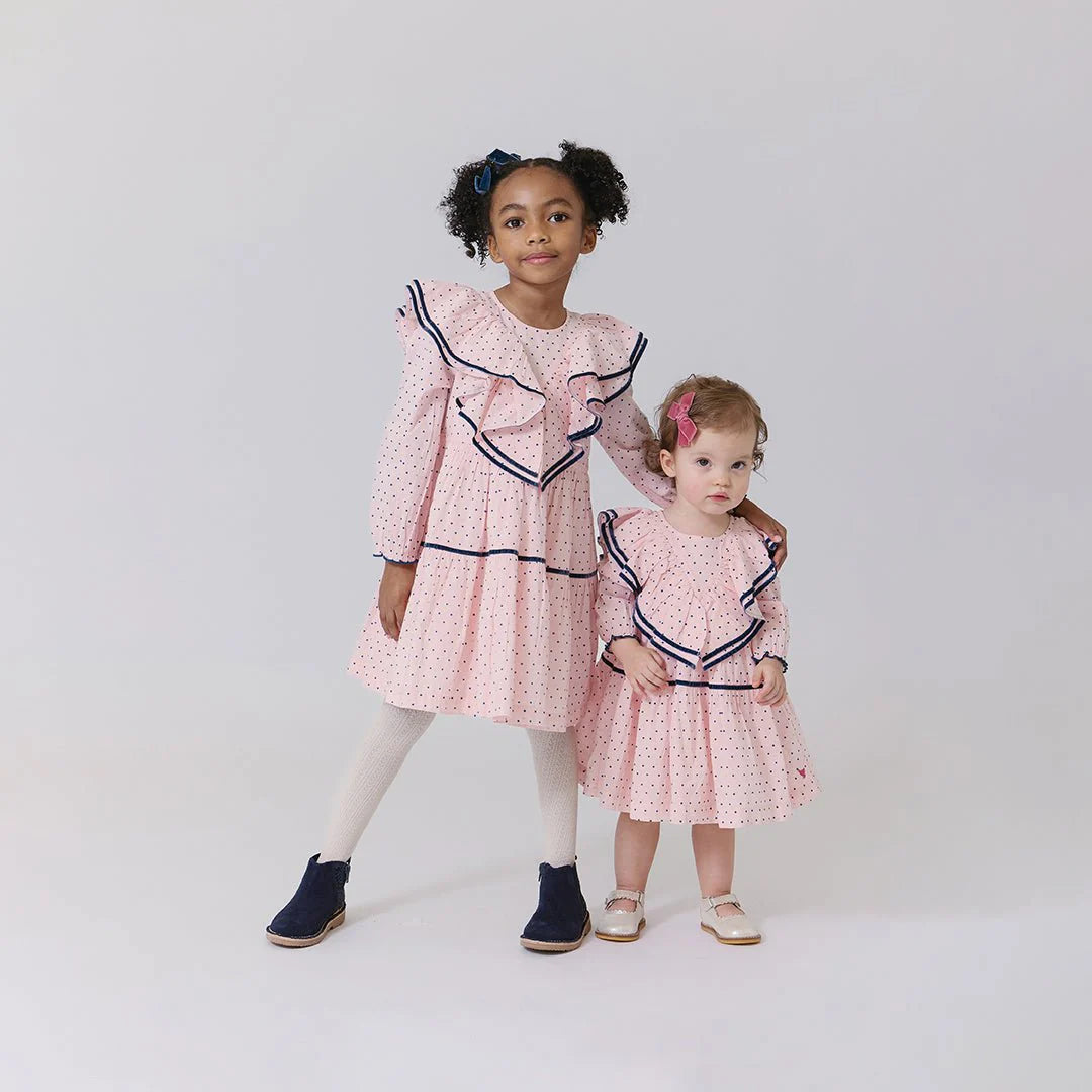Raphaela Dress Set Strawberry Cream Polka Dot