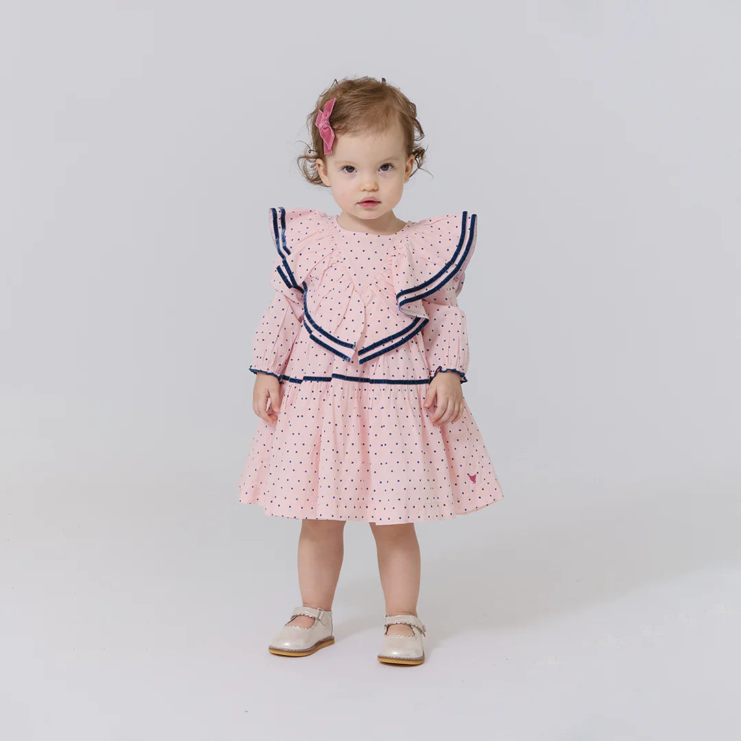Raphaela Dress Set Strawberry Cream Polka Dot