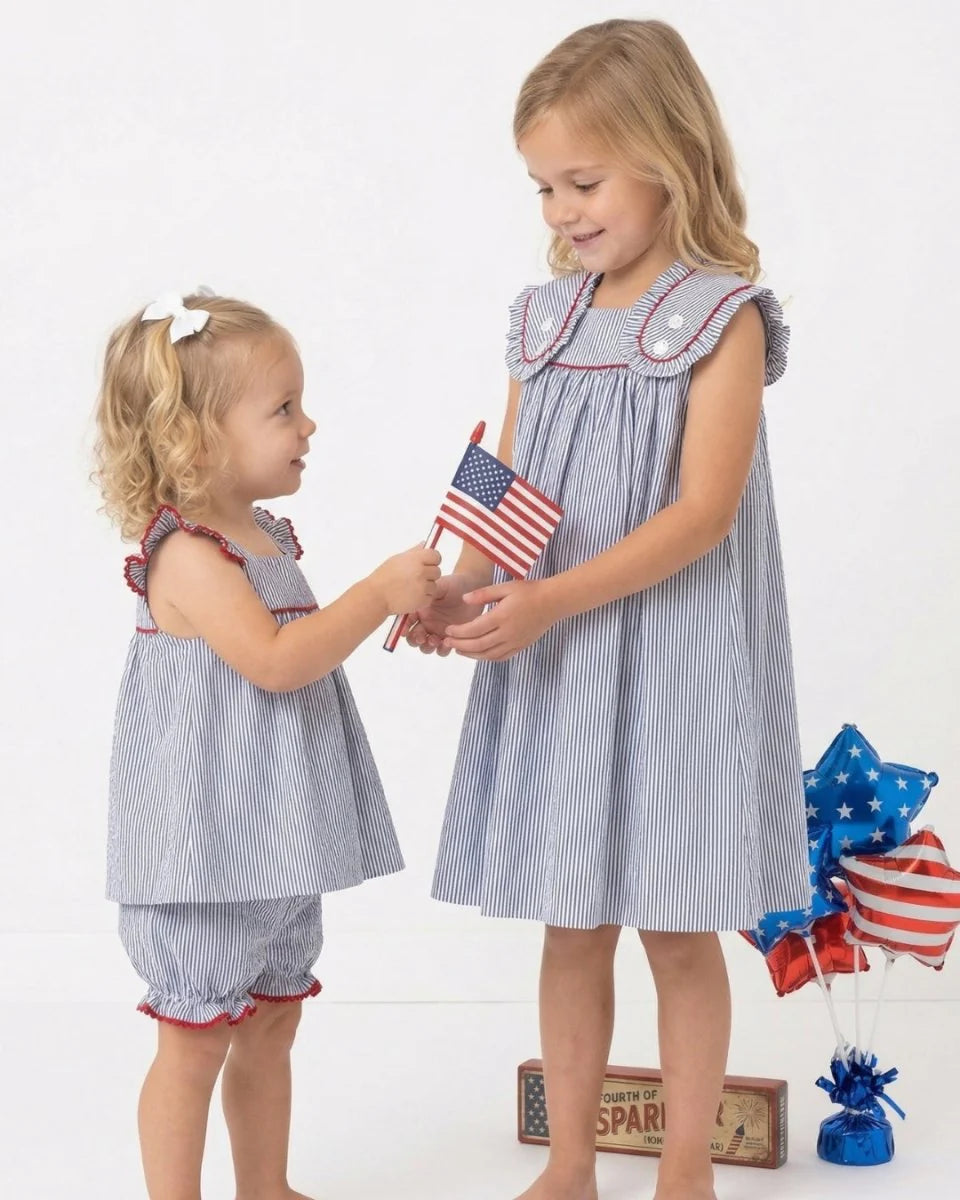 River Royal Seersucker Bloomer Set