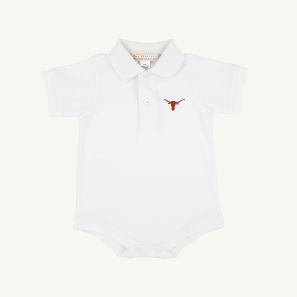 TBBC Texas White Prim and Proper Polo Onesie