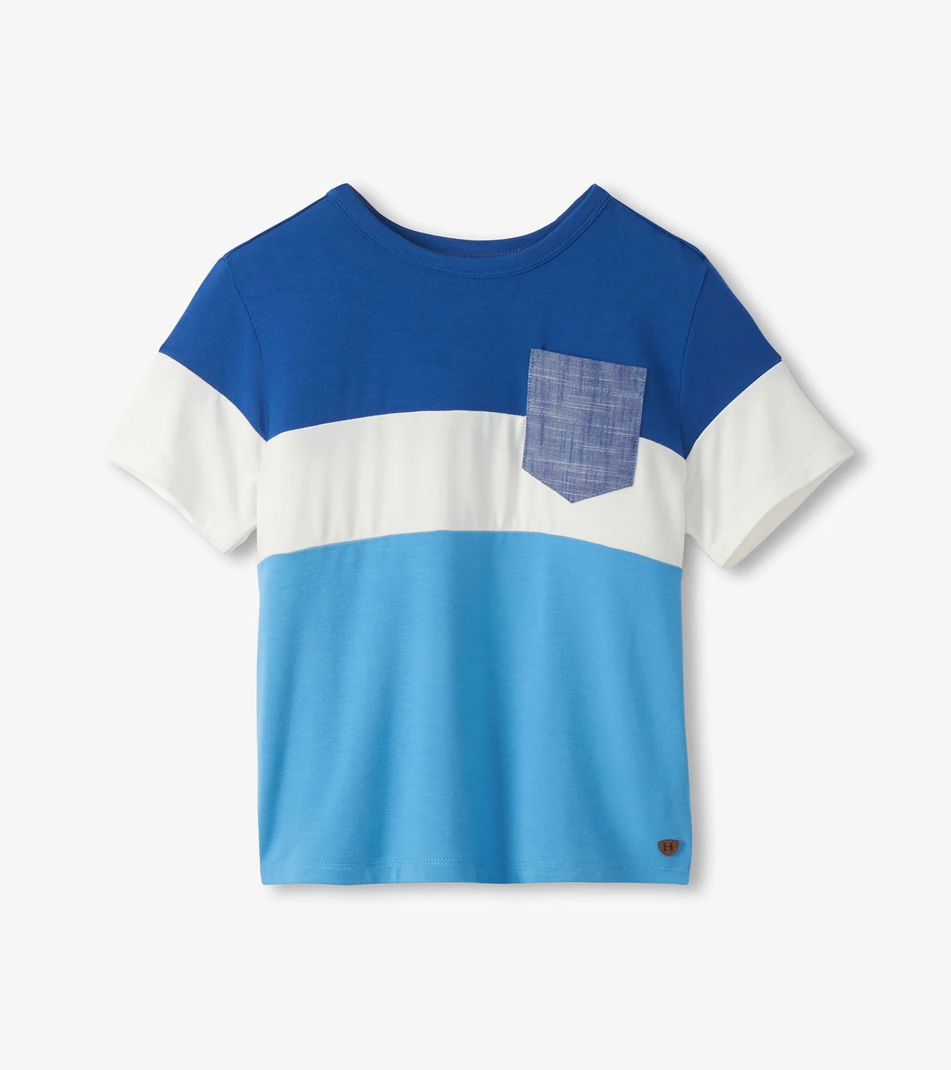 Blue Niagara Color Block Bamboo Tee