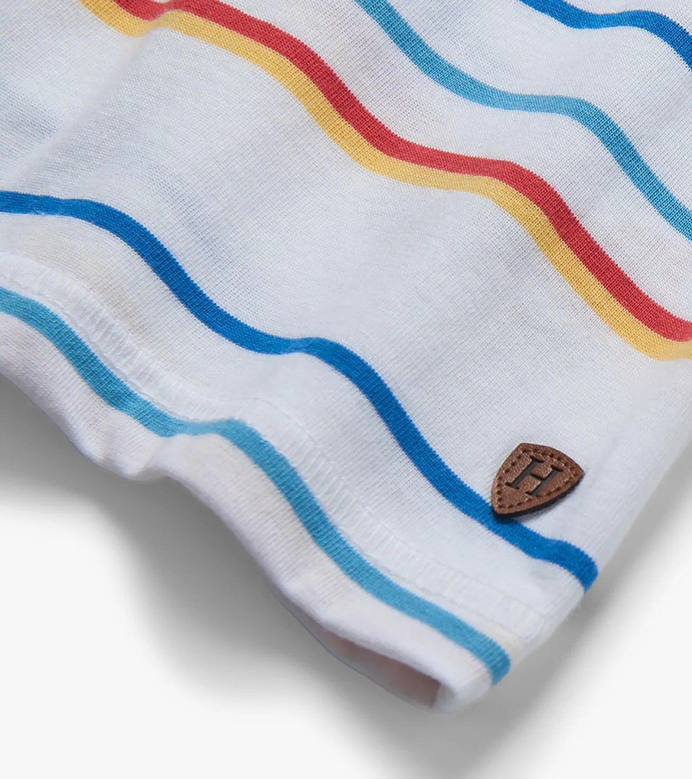 Seascape Stripes Peached Jersey Polo Tee