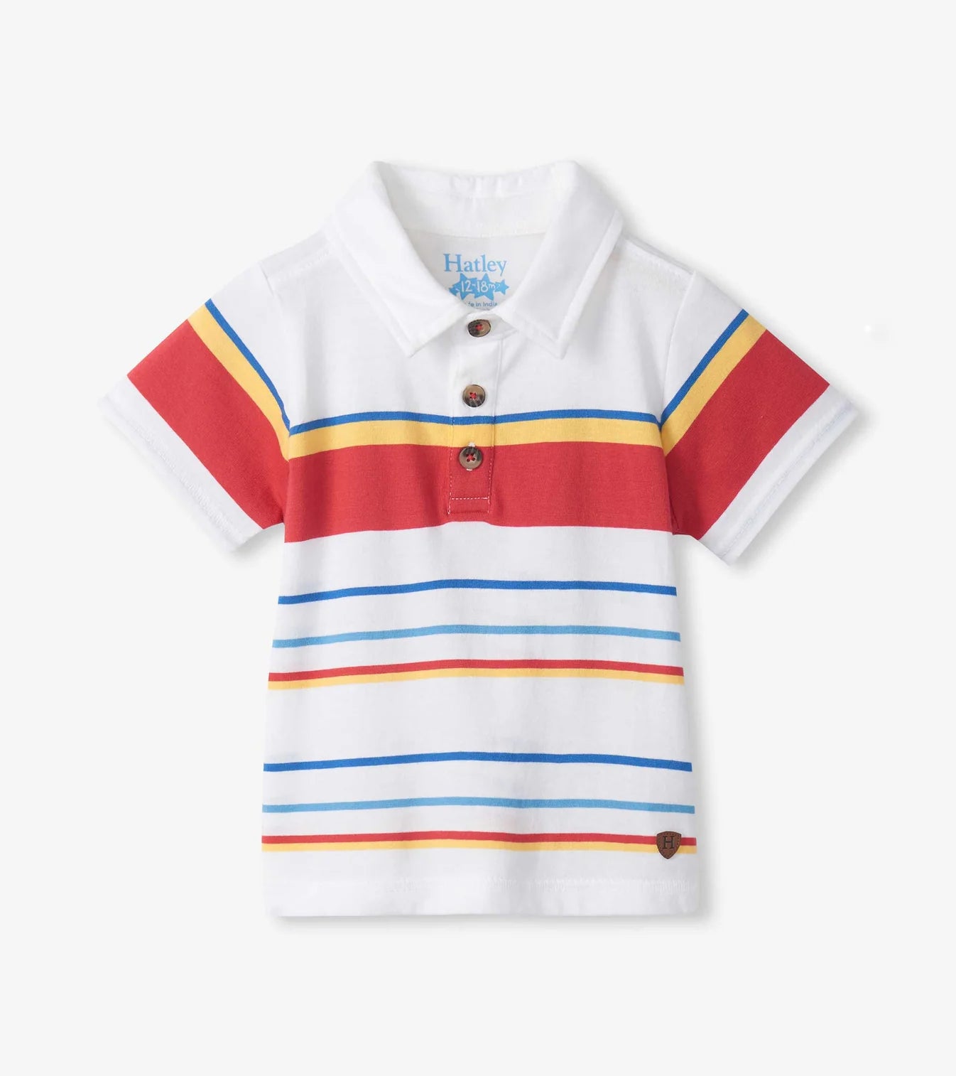 Seascape Stripes Peached Jersey Polo Tee