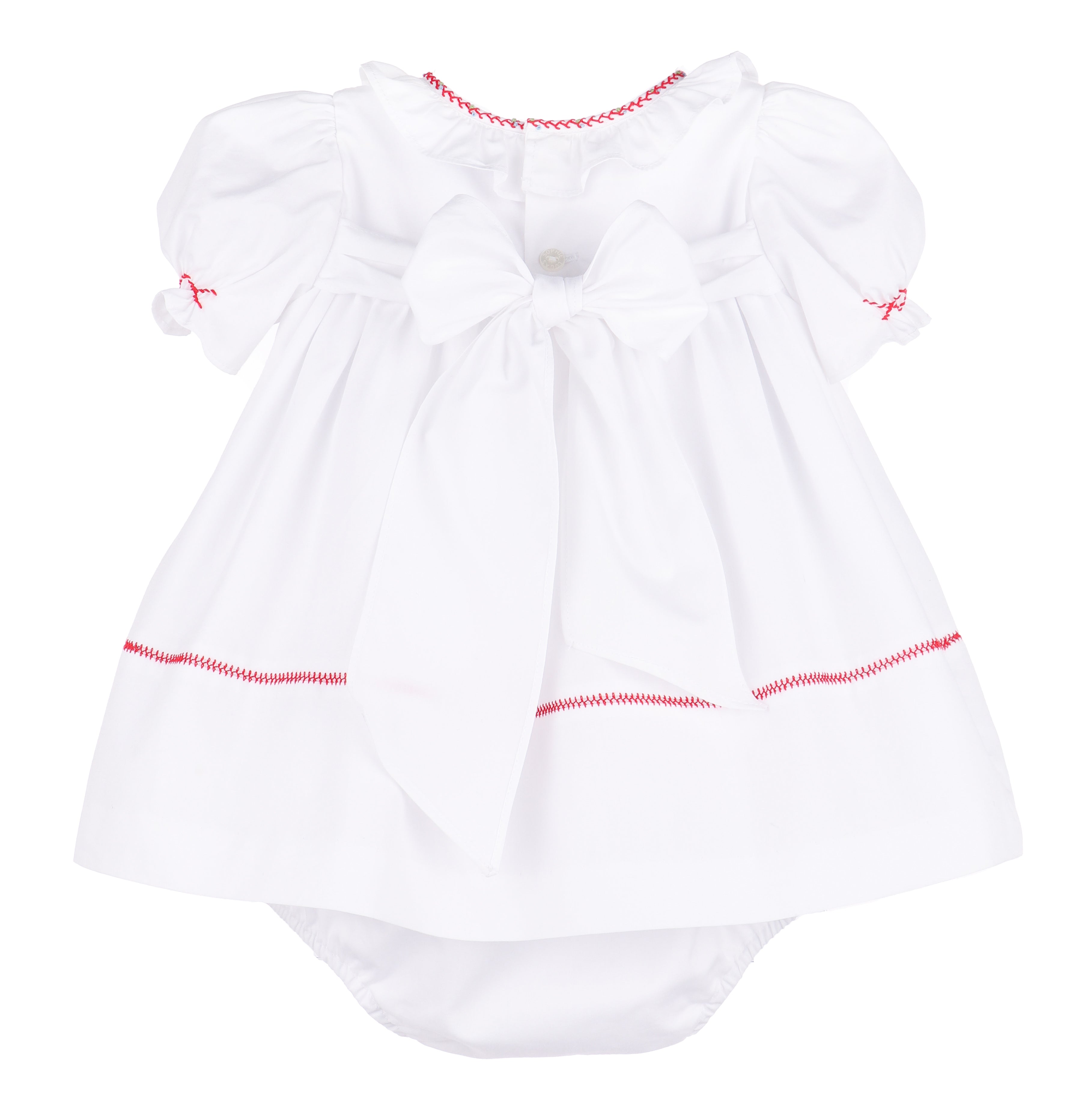 White The Merrymaker Emb Dress