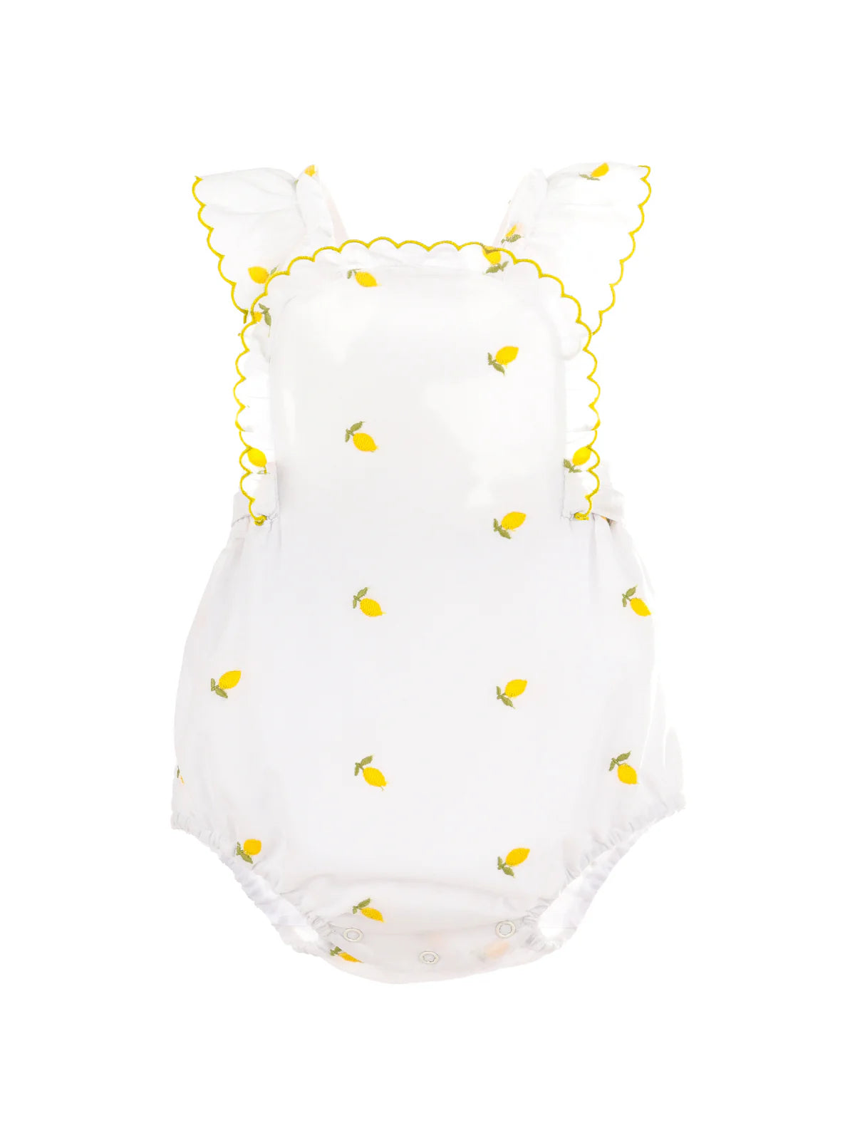 Lemon Broderie White Sunsuit