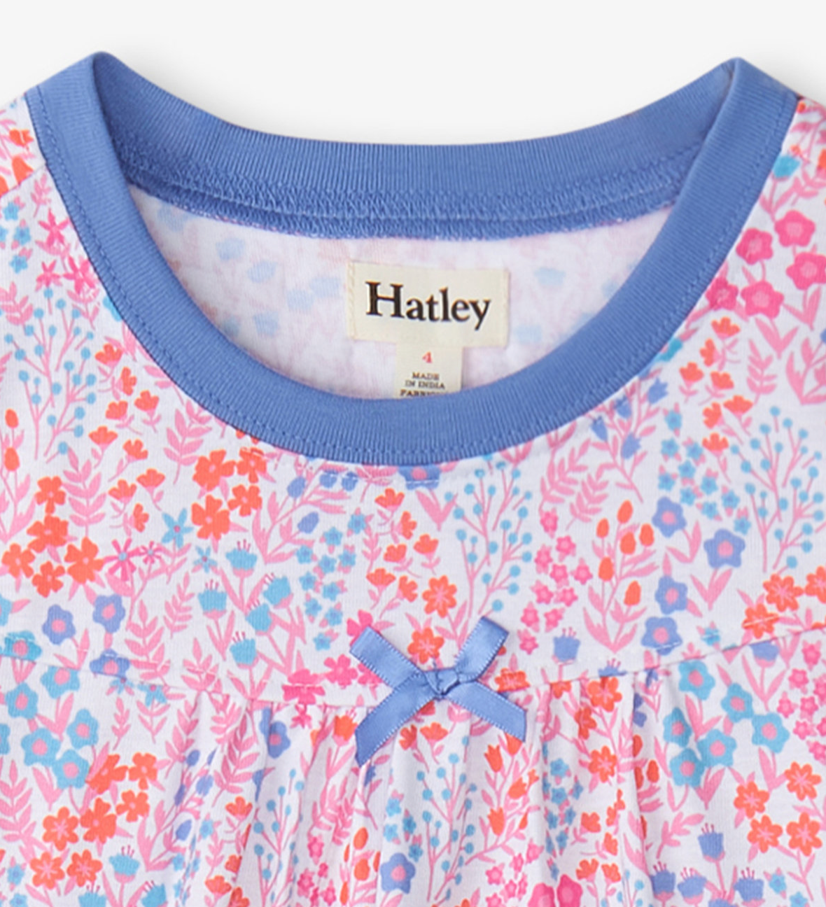 Pink Blue Ditsy Floral SS Nightdress